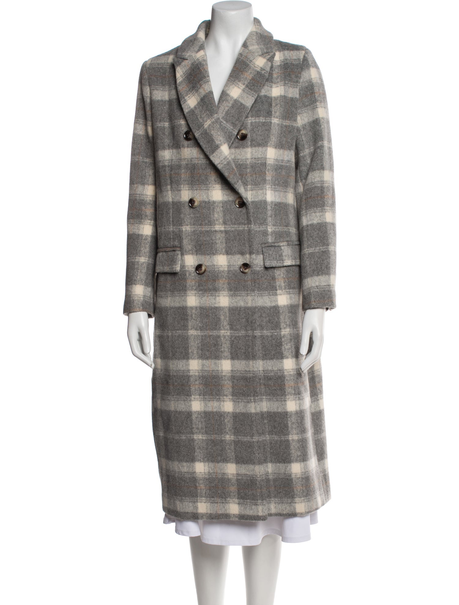 ASTR Plaid Print Trench Coat