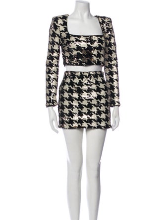 ASTR Printed Skirt Suit