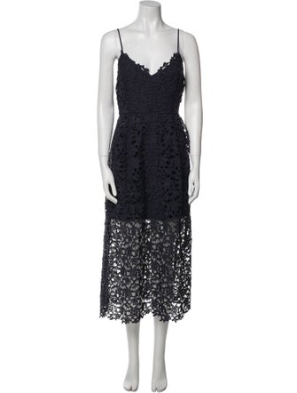 ASTR Lace Pattern Midi Length Dress
