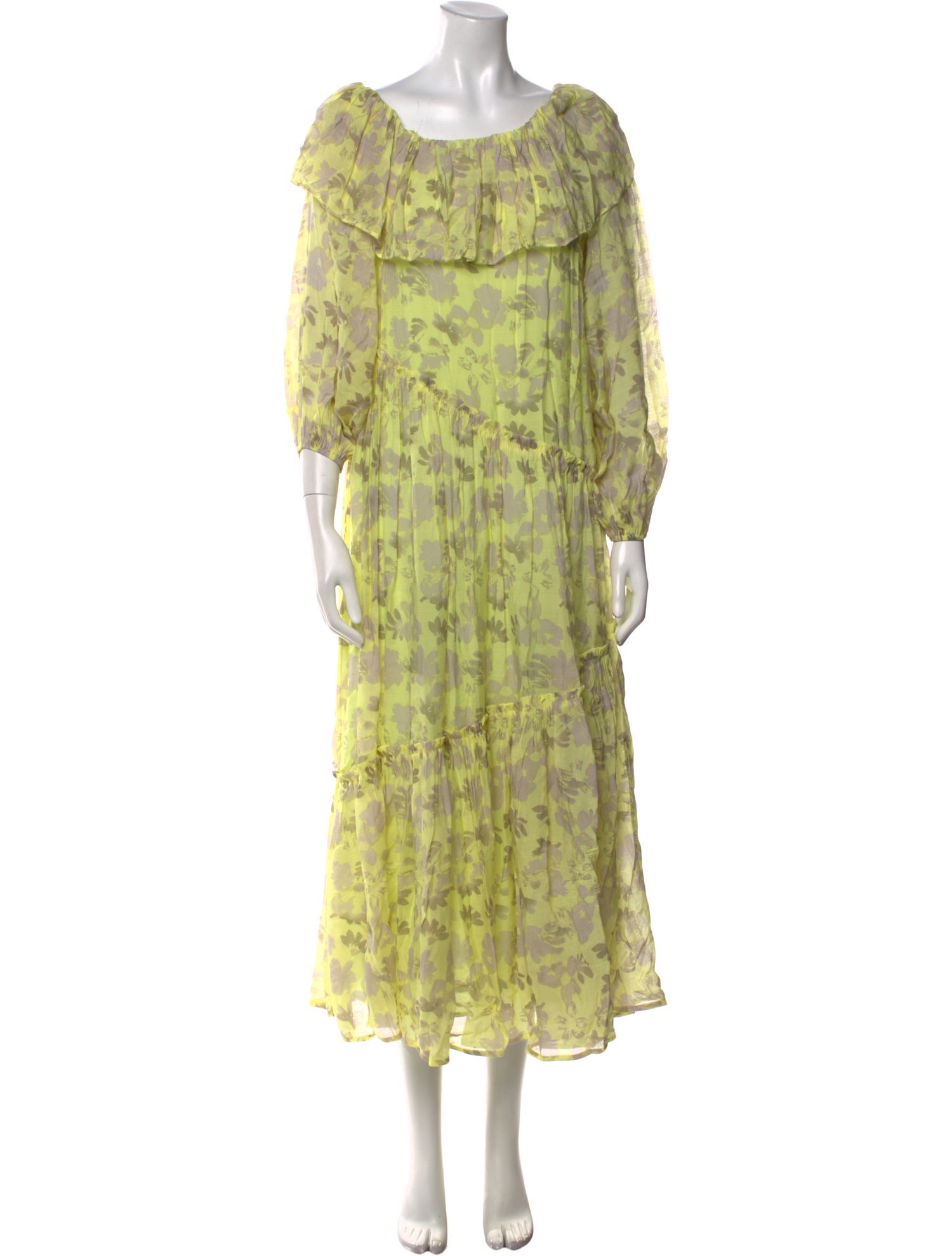 ASTR Floral Print Midi Length Dress