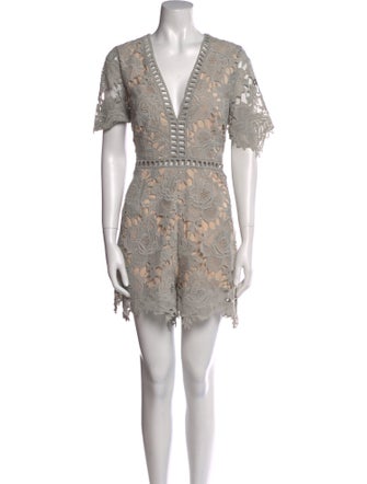 ASTR Floral Print V-Neck Romper