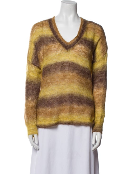 ASTR Striped V-Neck Sweater