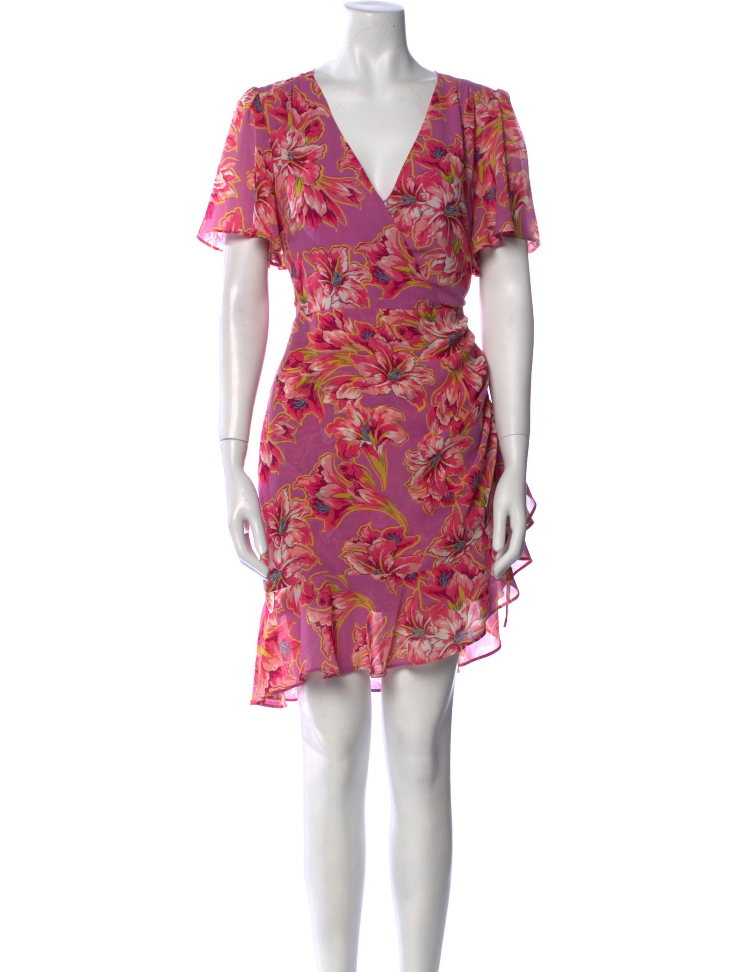 ASTR Floral Print Knee-Length Dress