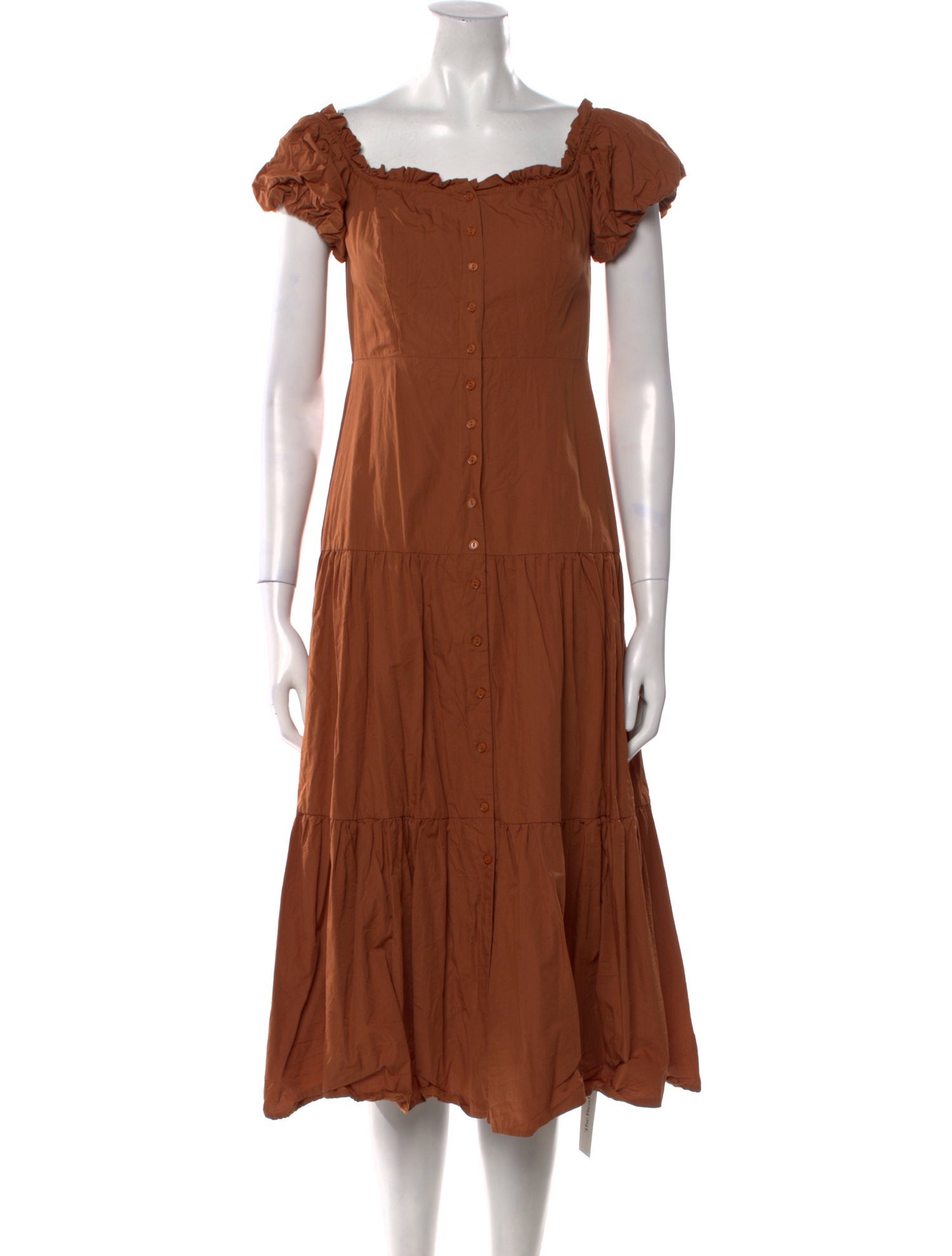 ASTR Square Neckline Midi Length Dress