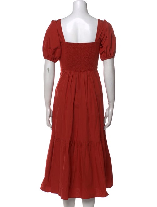 ASTR Square Neckline Midi Length Dress