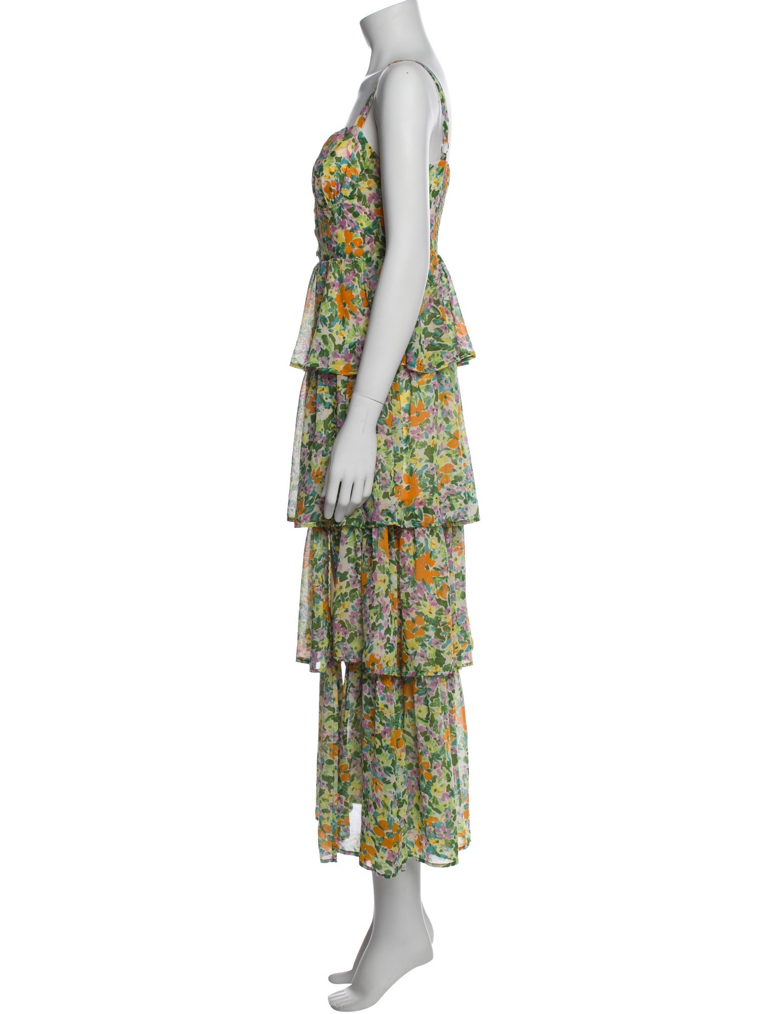 ASTR Floral Print Midi Length Dress