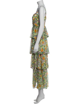 ASTR Floral Print Midi Length Dress