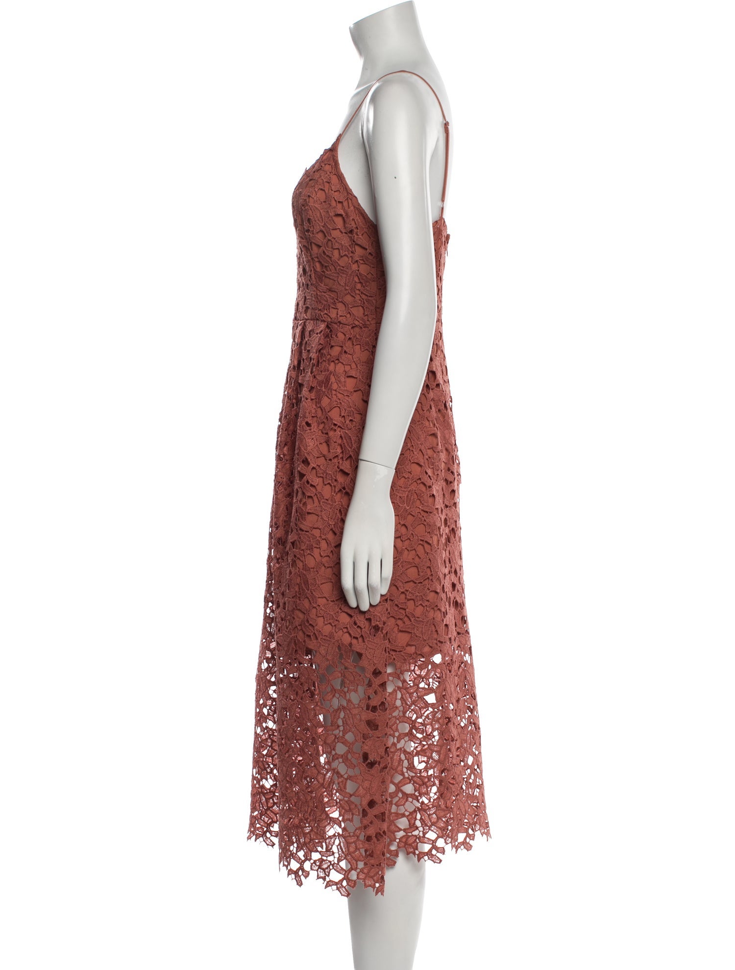 ASTR Lace Pattern Midi Length Dress