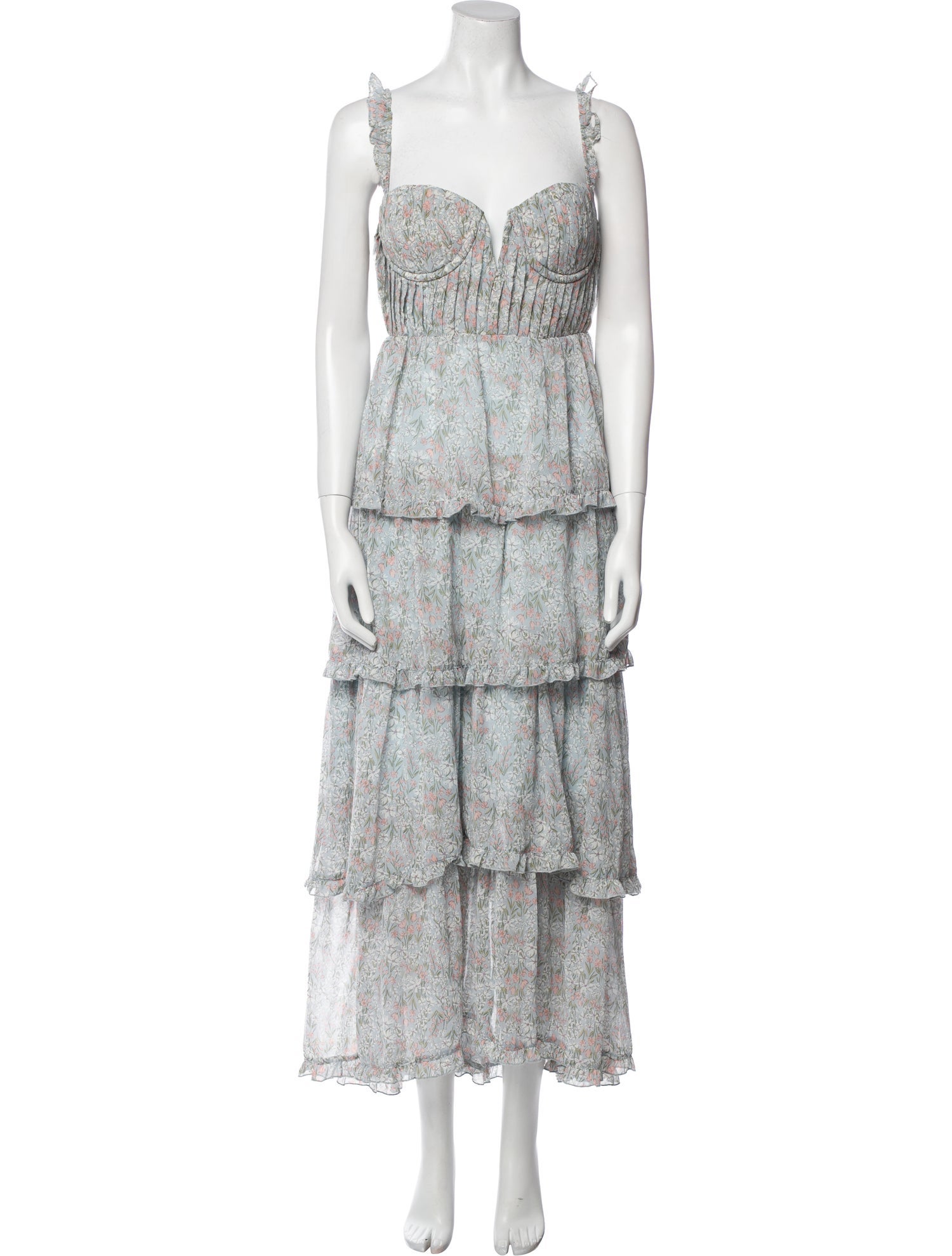 ASTR Printed Midi Length Dress