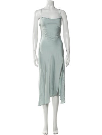 ASTR Square Neckline Midi Length Dress