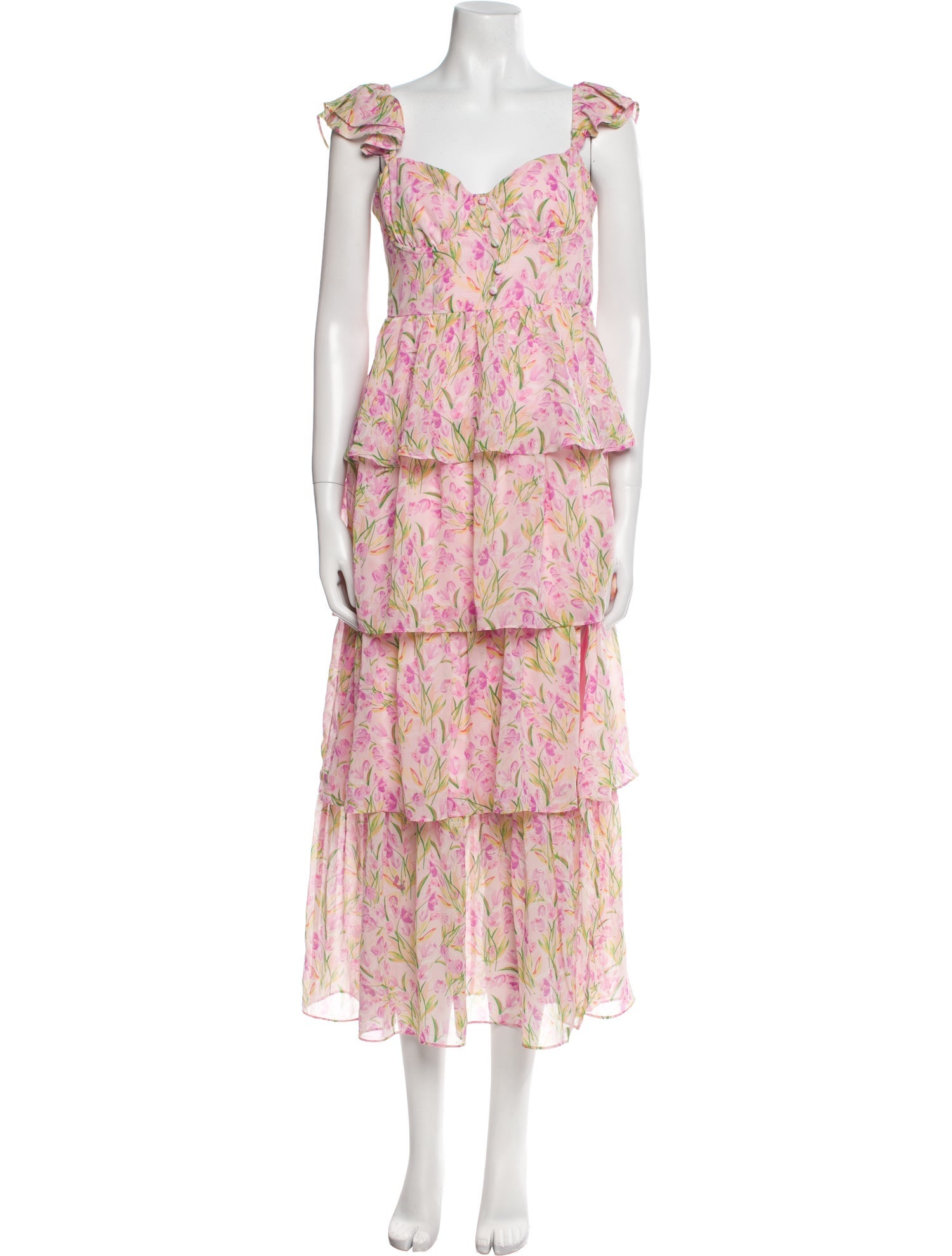 ASTR Floral Print Long Dress w/ Tags