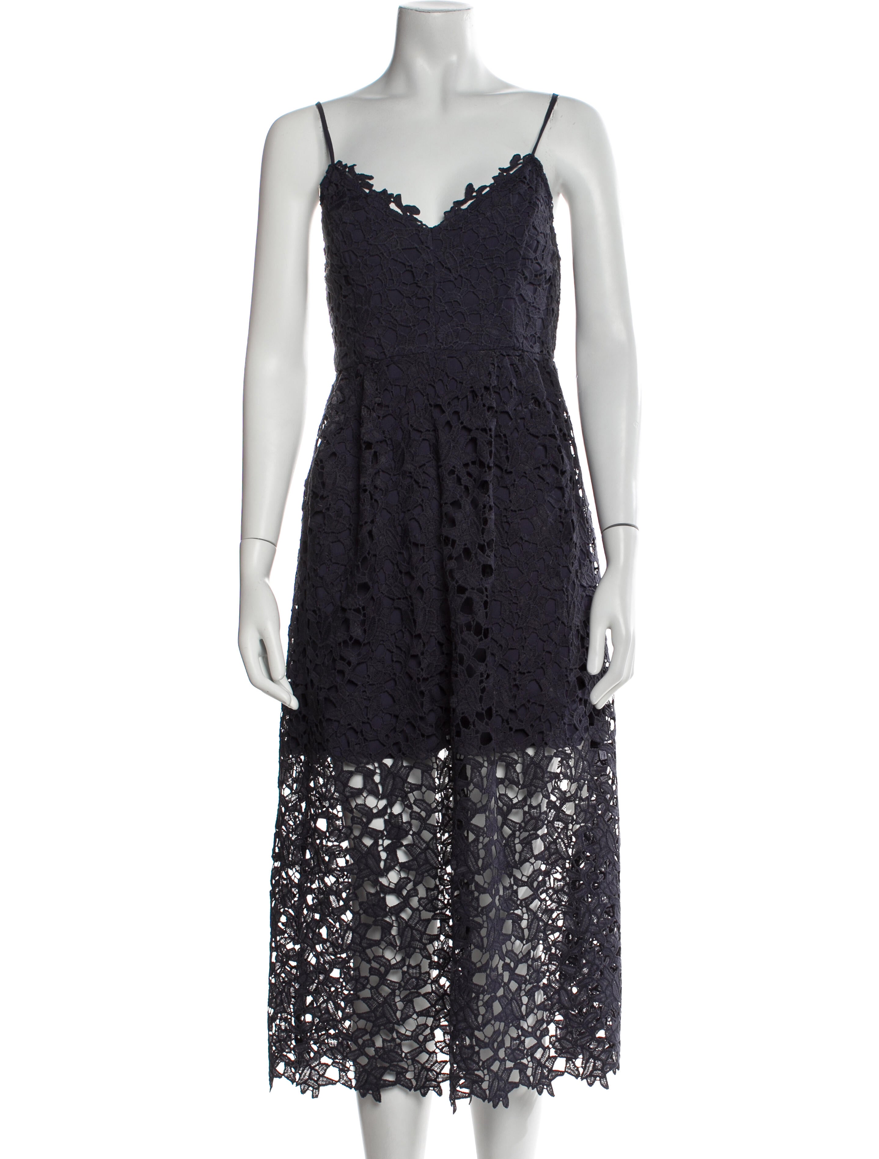 ASTR Lace Pattern Midi Length Dress