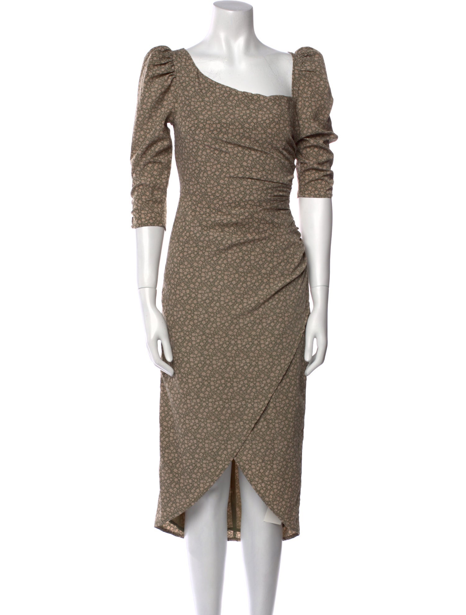 ASTR Bateau Neckline Midi Length Dress