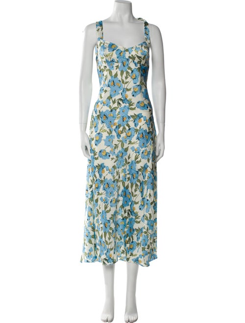 ASTR Floral Print Midi Length Dress
