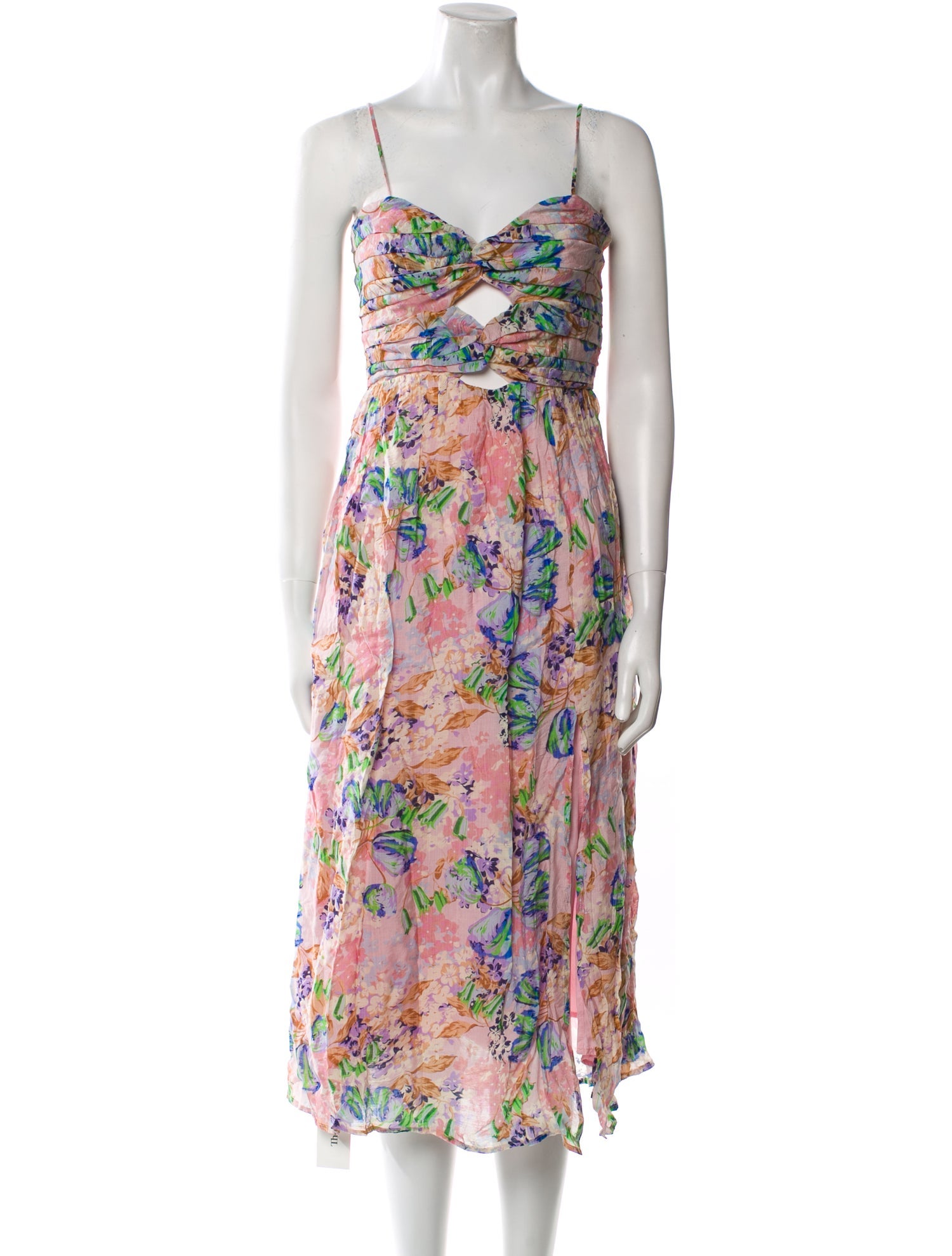ASTR Floral Print Midi Length Dress