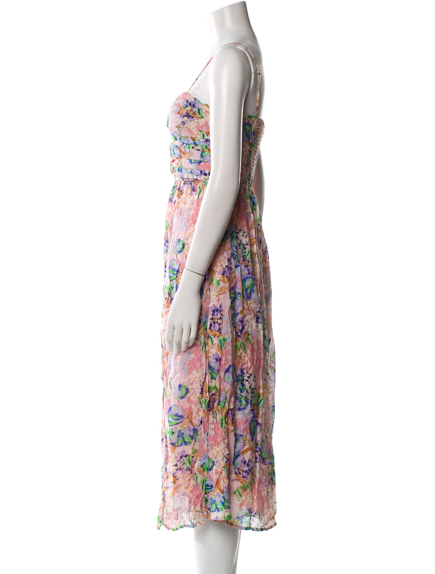 ASTR Floral Print Midi Length Dress