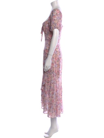 ASTR Floral Print Midi Length Dress