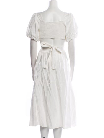 ASTR Square Neckline Midi Length Dress