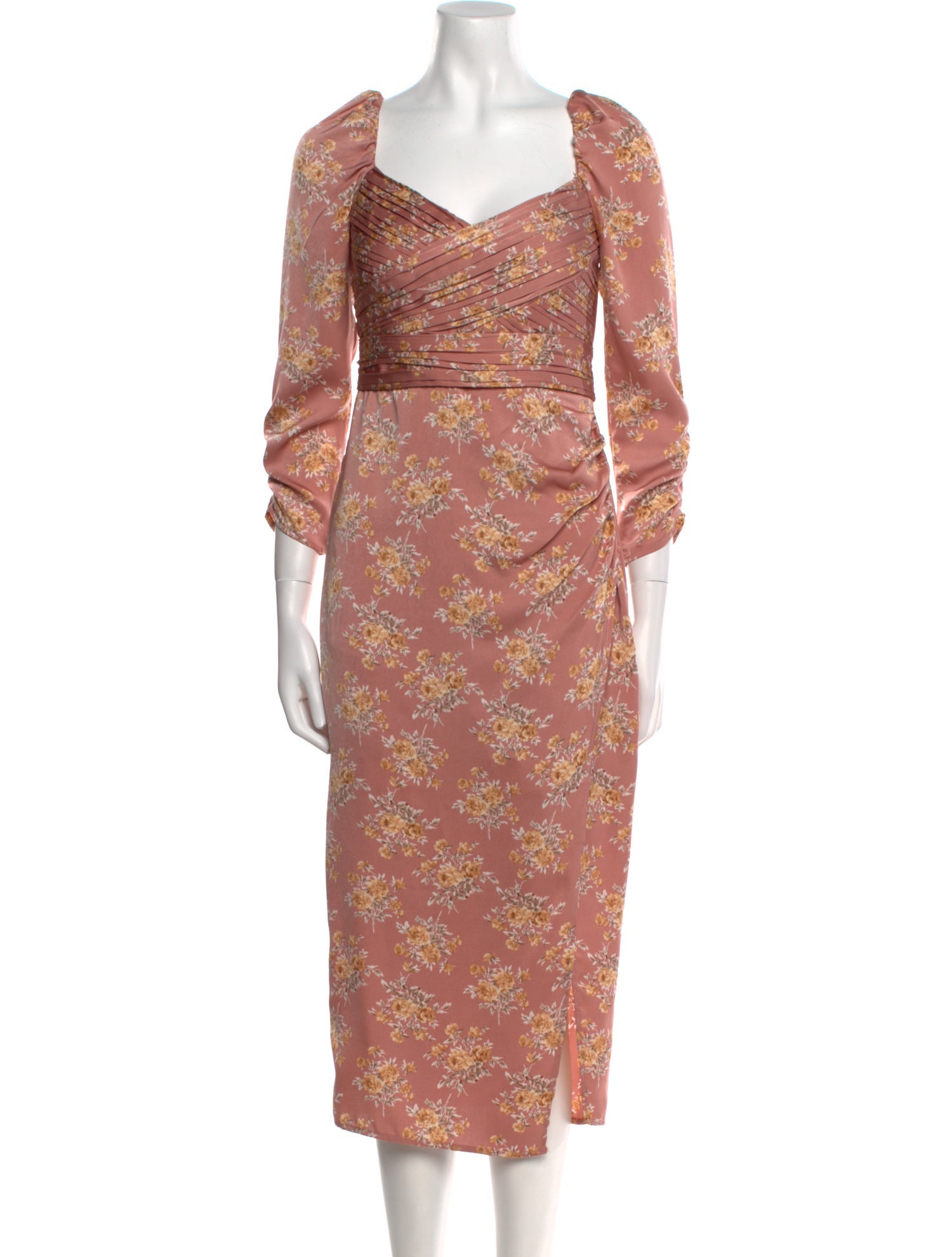 ASTR Floral Print Midi Length Dress