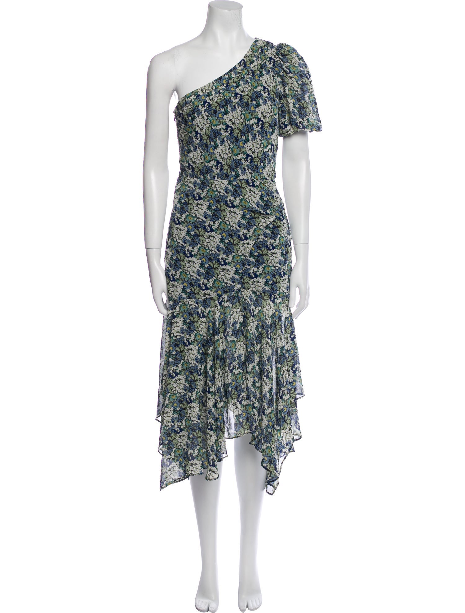 ASTR Floral Print Midi Length Dress