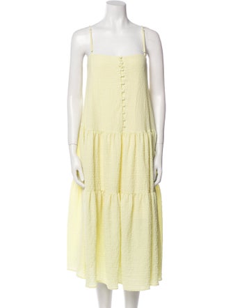 ASTR Square Neckline Knee-Length Dress