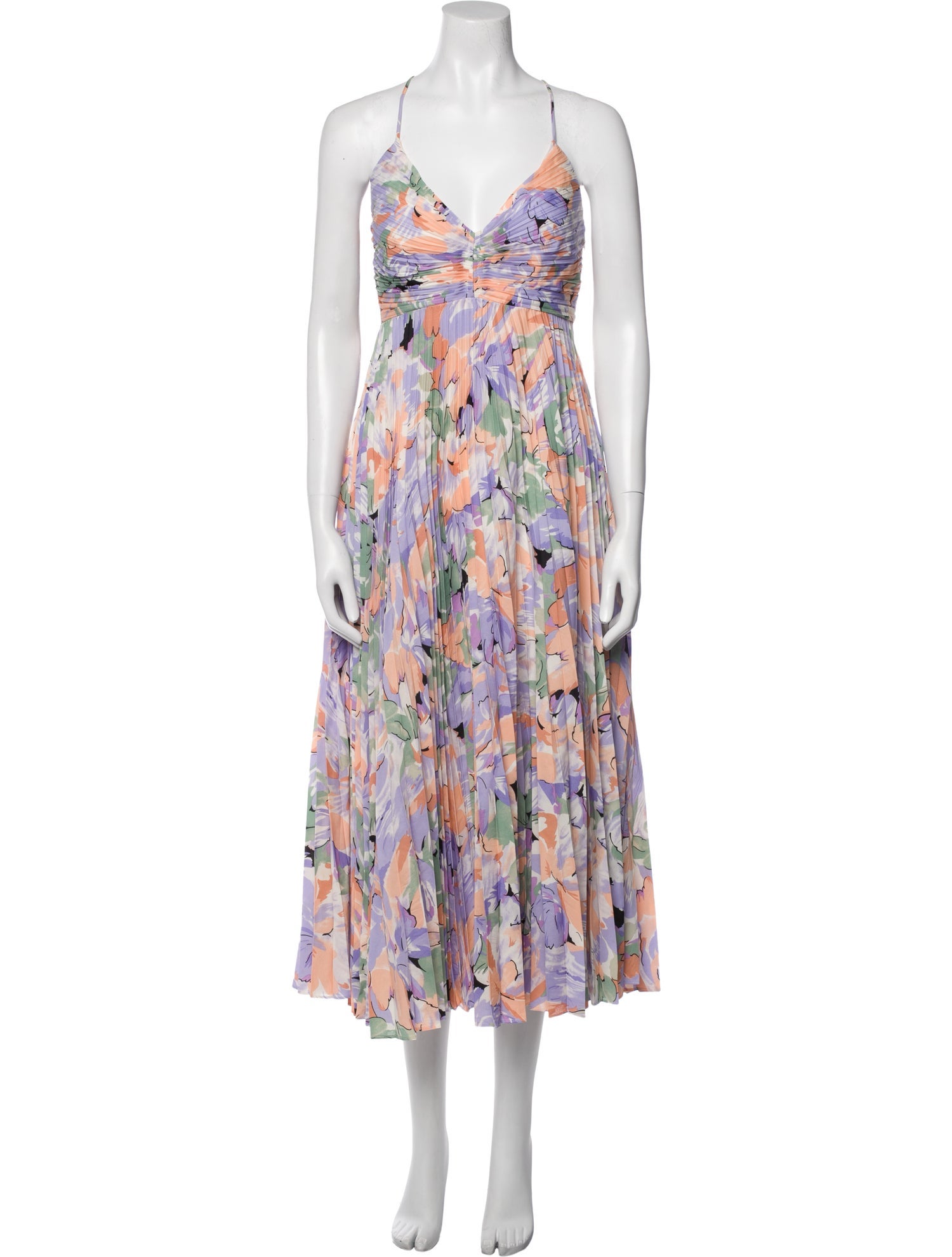 ASTR Floral Print Midi Length Dress