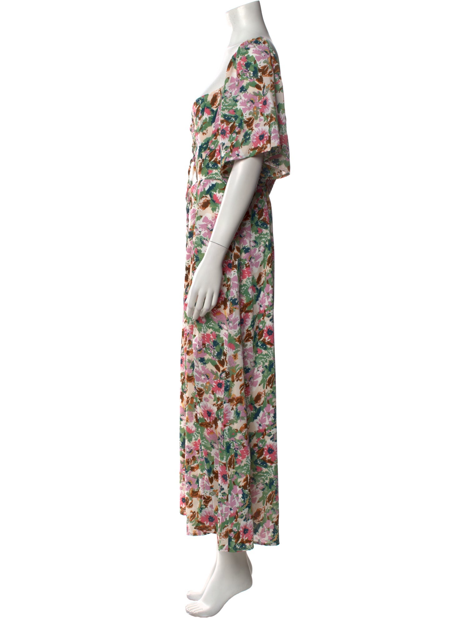 ASTR Floral Print Midi Length Dress