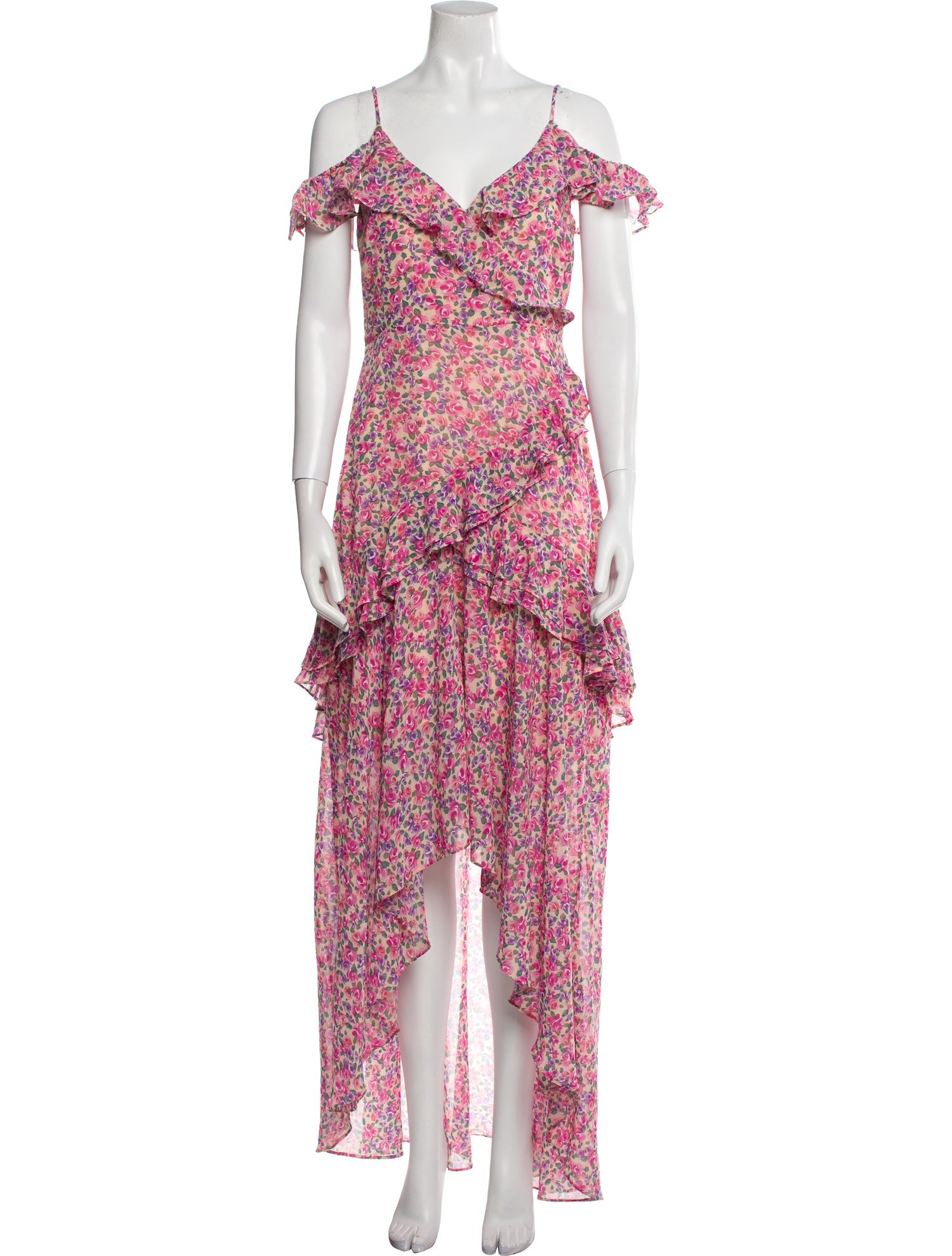 open lace back dress ASTR The Label Santorini Dress - Pink Multi Floral main image 0