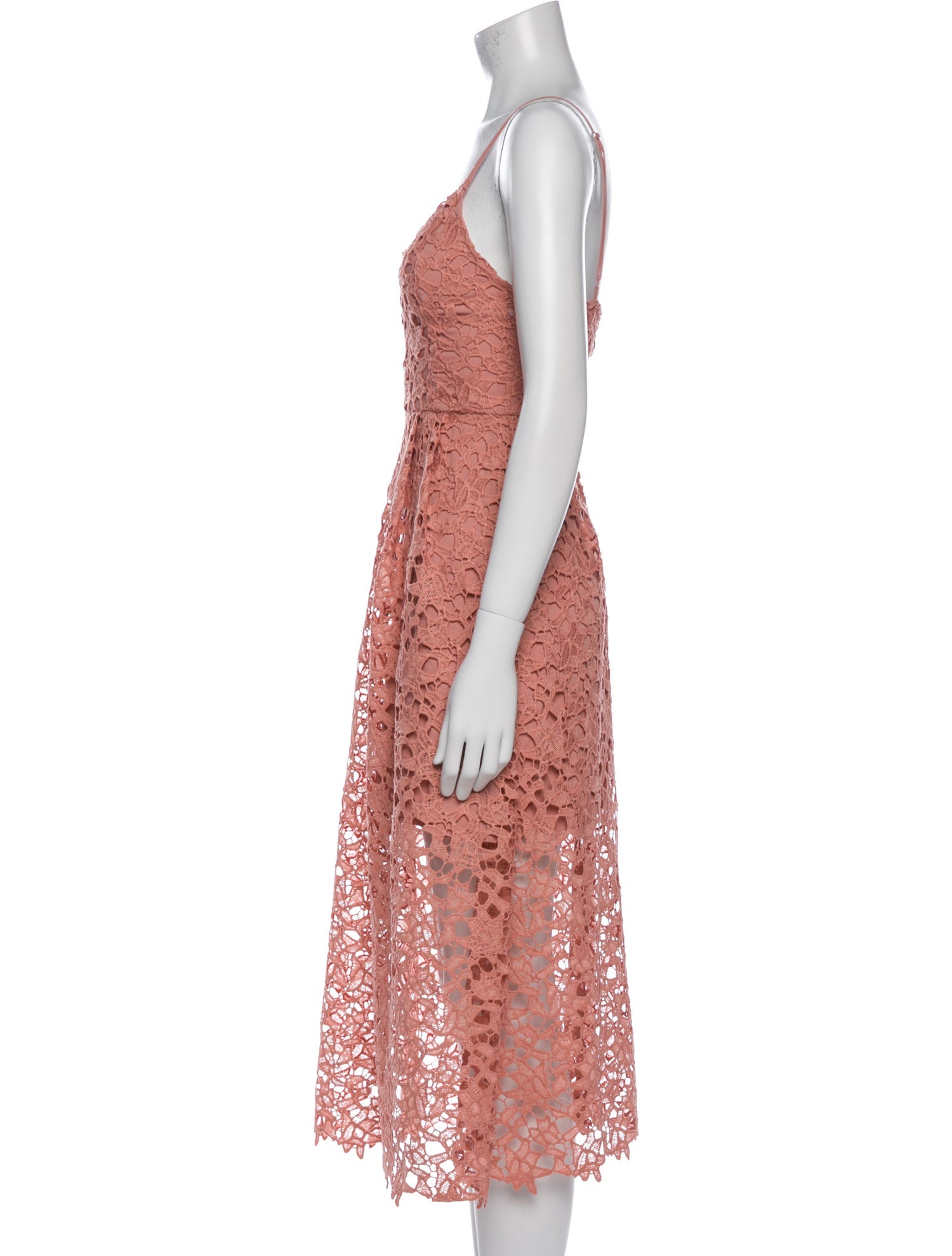 ASTR Lace Pattern Midi Length Dress