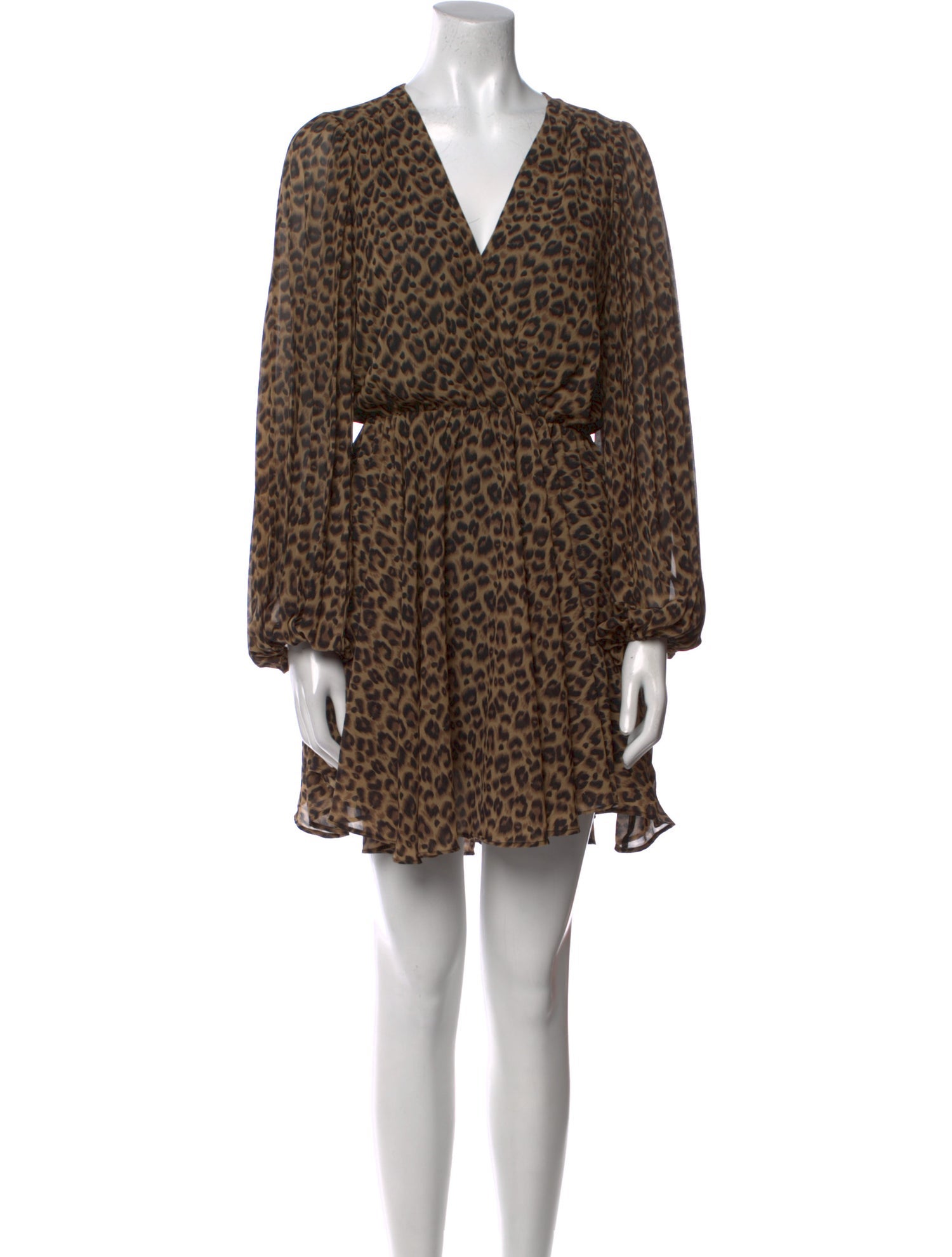 ASTR Animal Print Knee-Length Dress