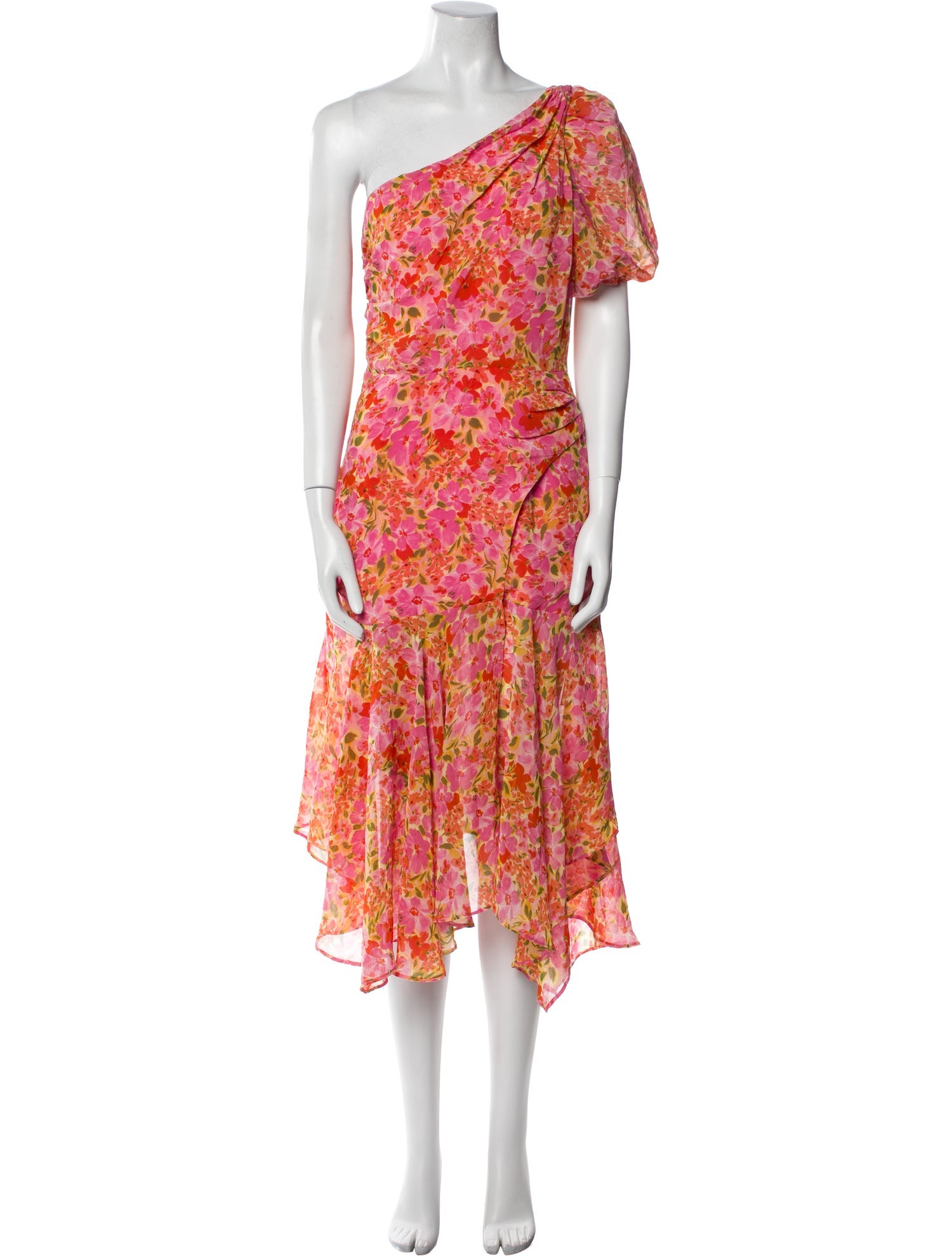 ASTR Floral Print Midi Length Dress