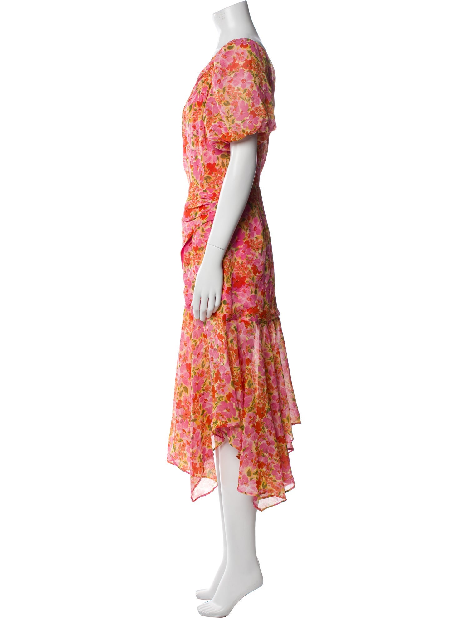 ASTR Floral Print Midi Length Dress