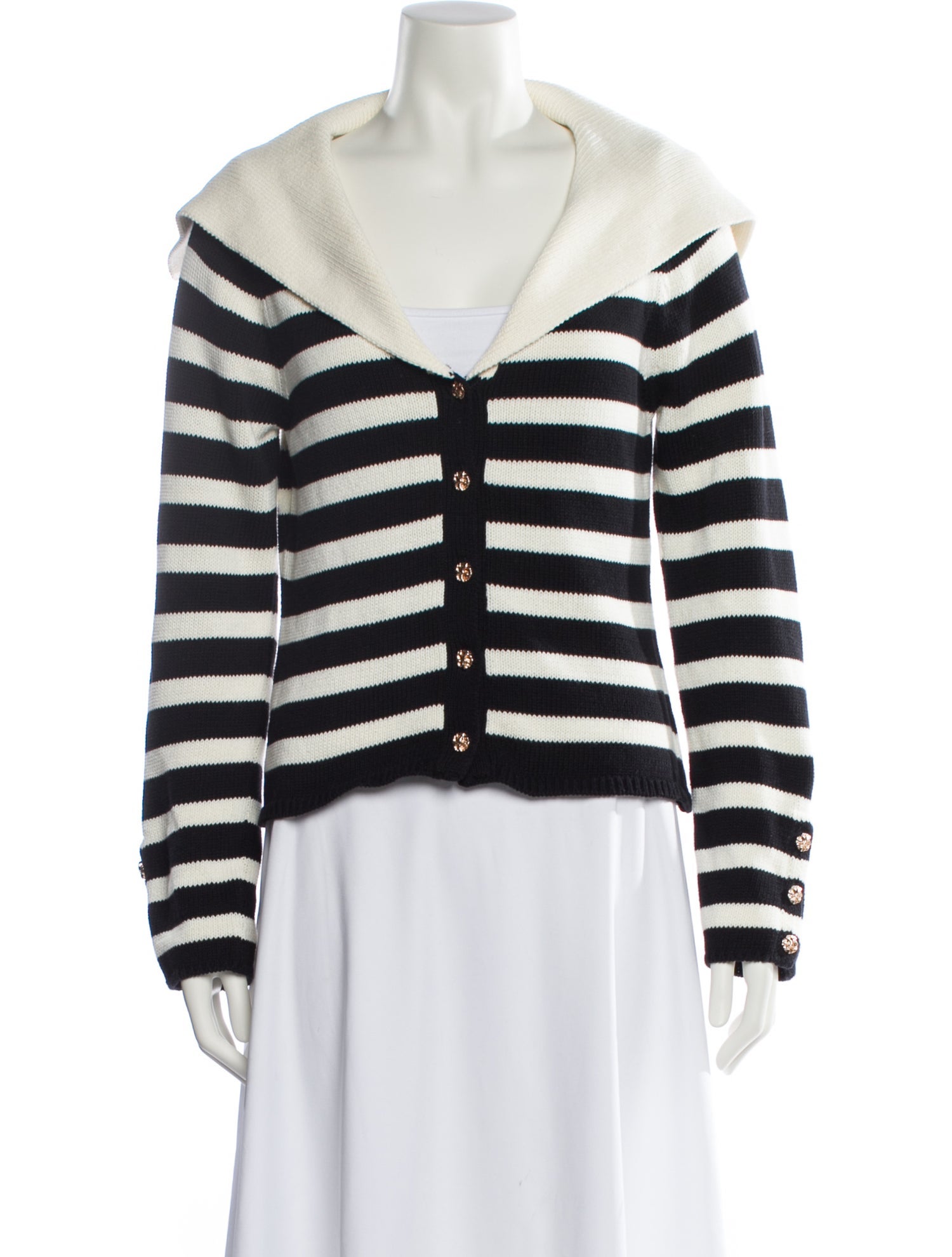 ASTR Striped V-Neck Sweater