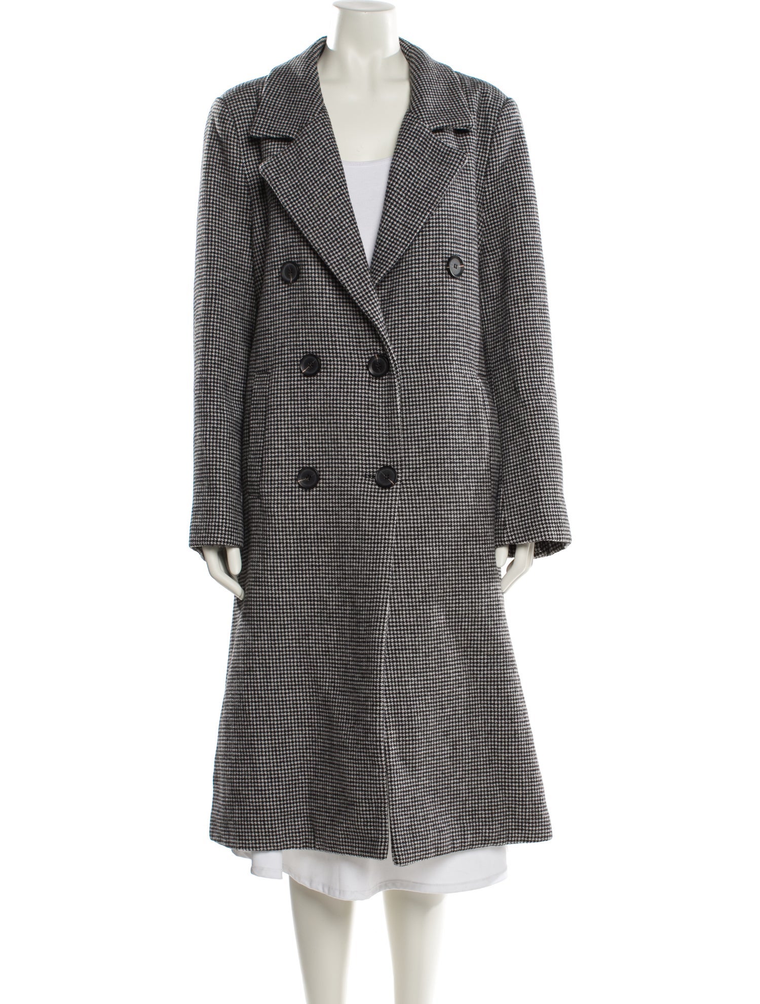 ASTR Wool Plaid Print Faux Fur Coat