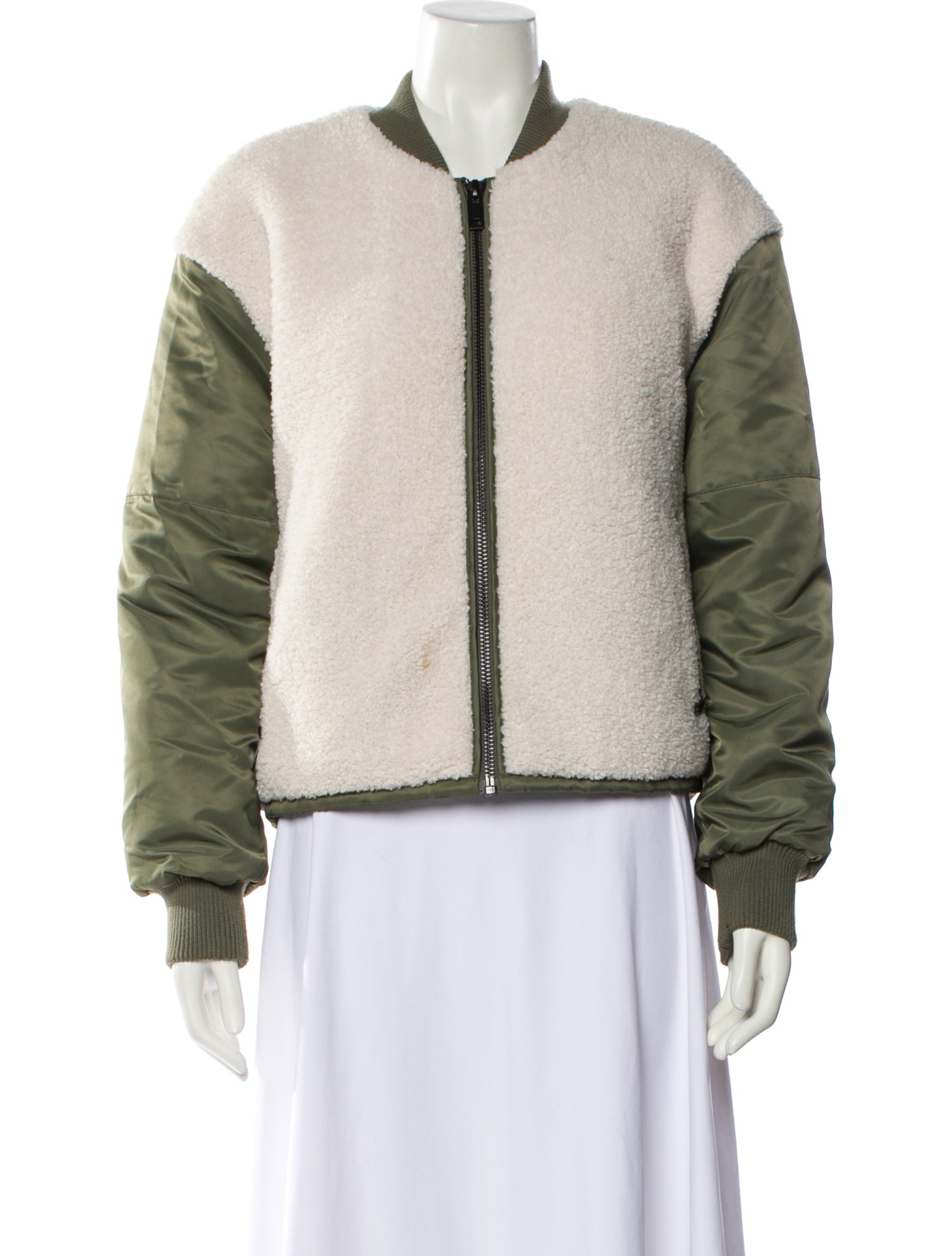 ASTR Colorblock Pattern Bomber Jacket