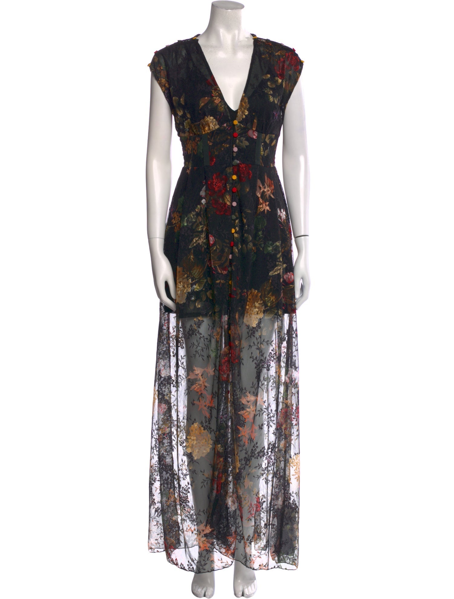 Allen Schwartz Nylon Long Dress w/ Tags