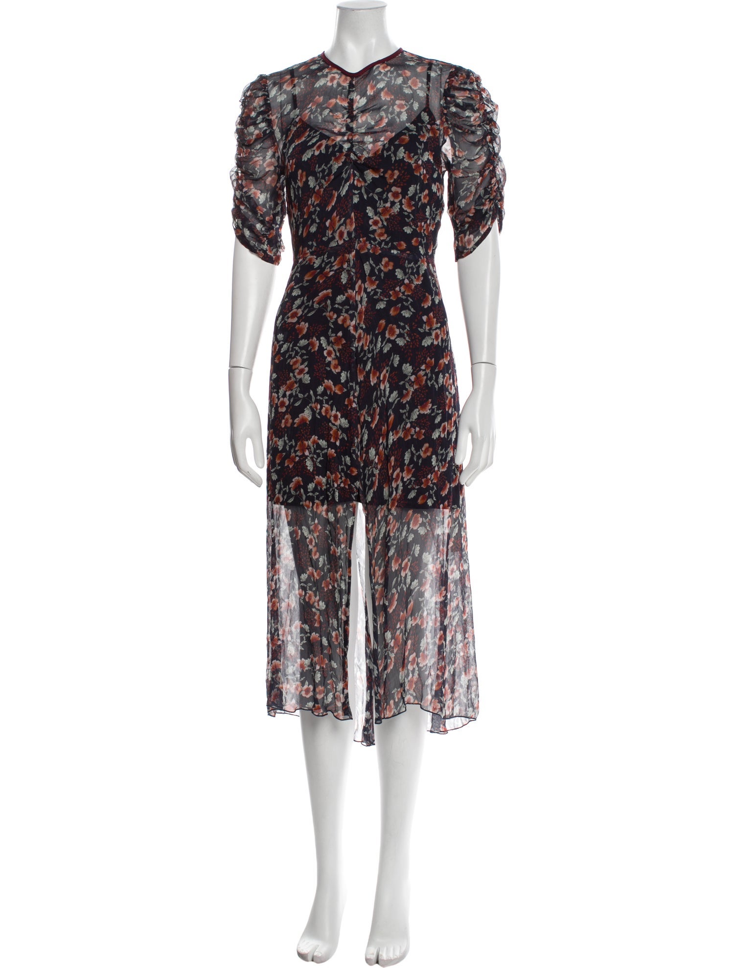 Allen Schwartz Floral Print Midi Length Dress
