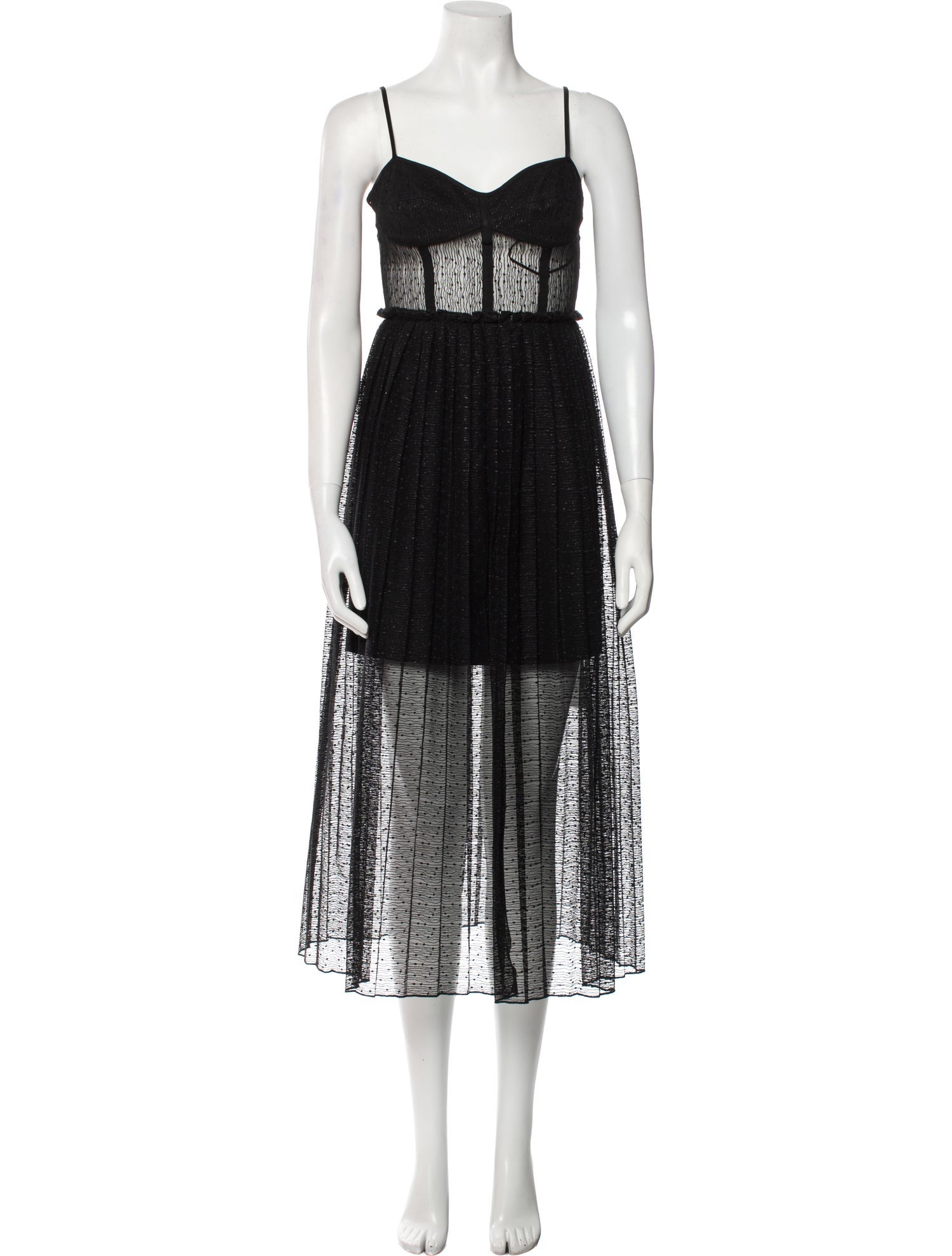 Allen Schwartz Square Neckline Midi Length Dress