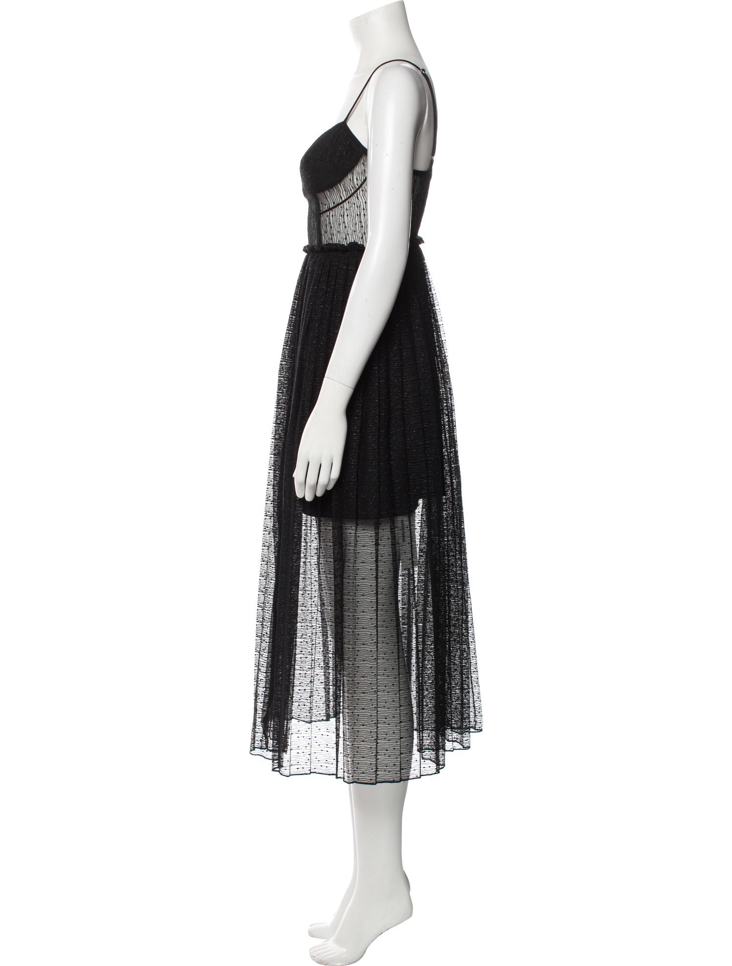 Allen Schwartz Square Neckline Midi Length Dress