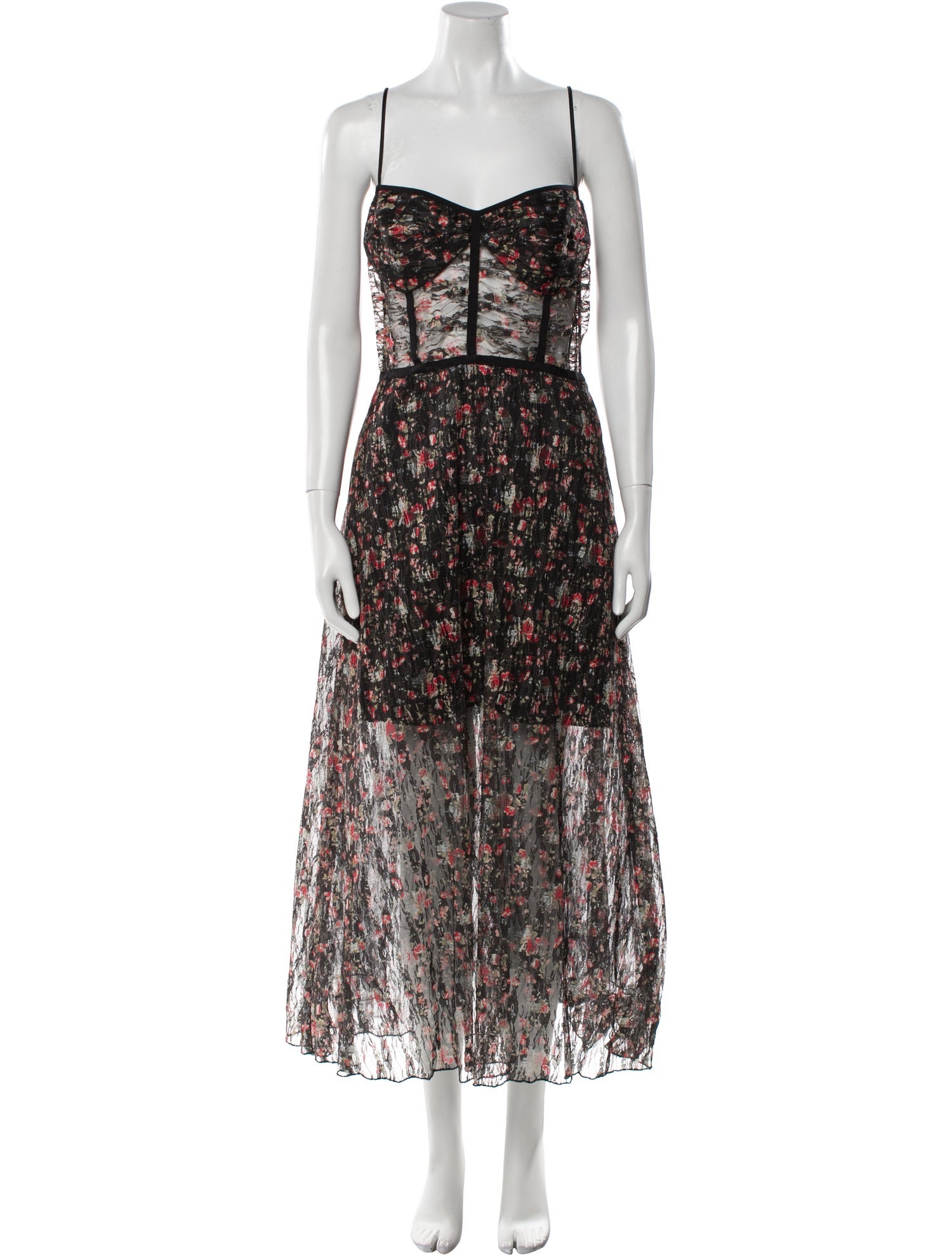 Allen Schwartz Floral Print Long Dress
