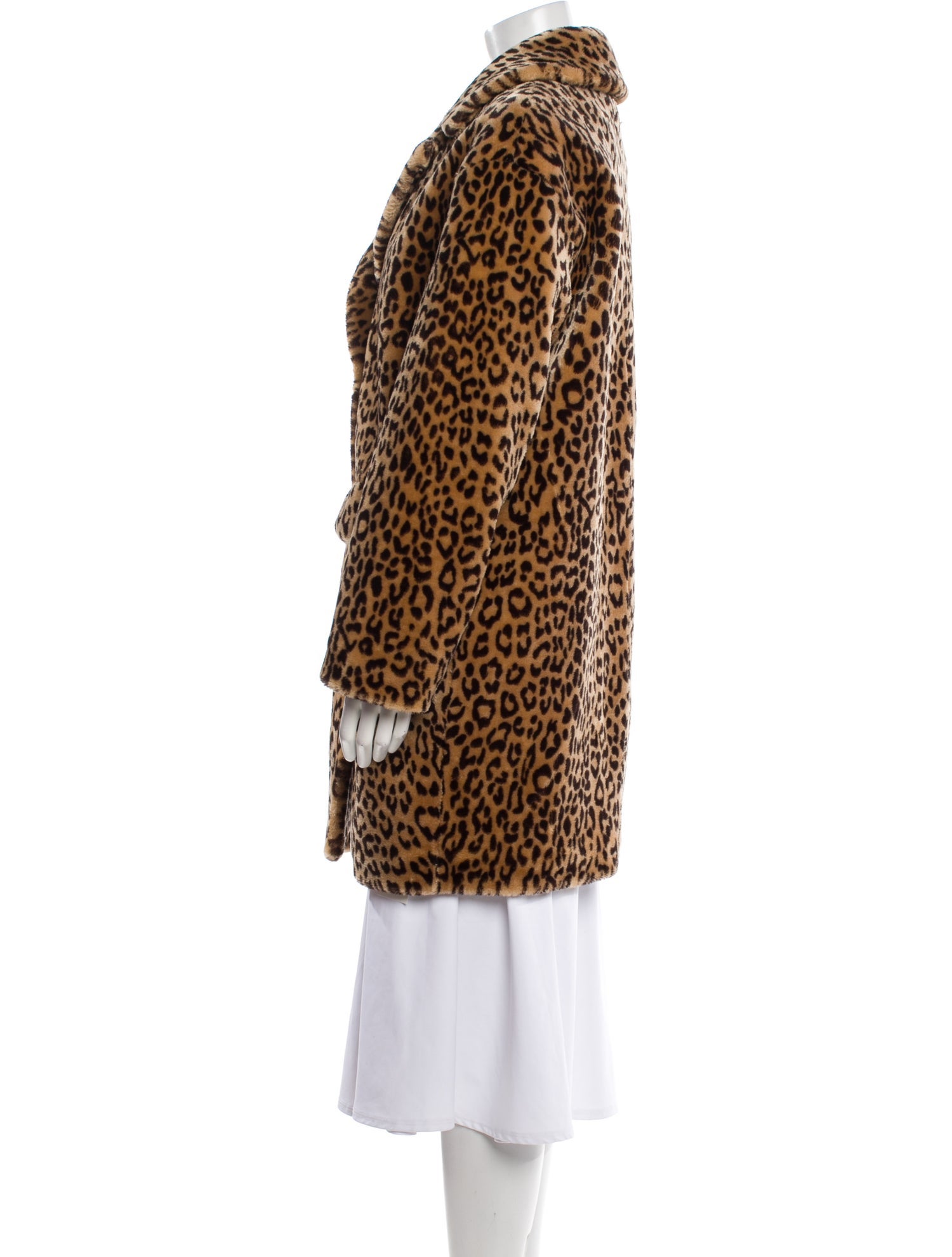 Allen Schwartz Animal Print Faux Fur Coat
