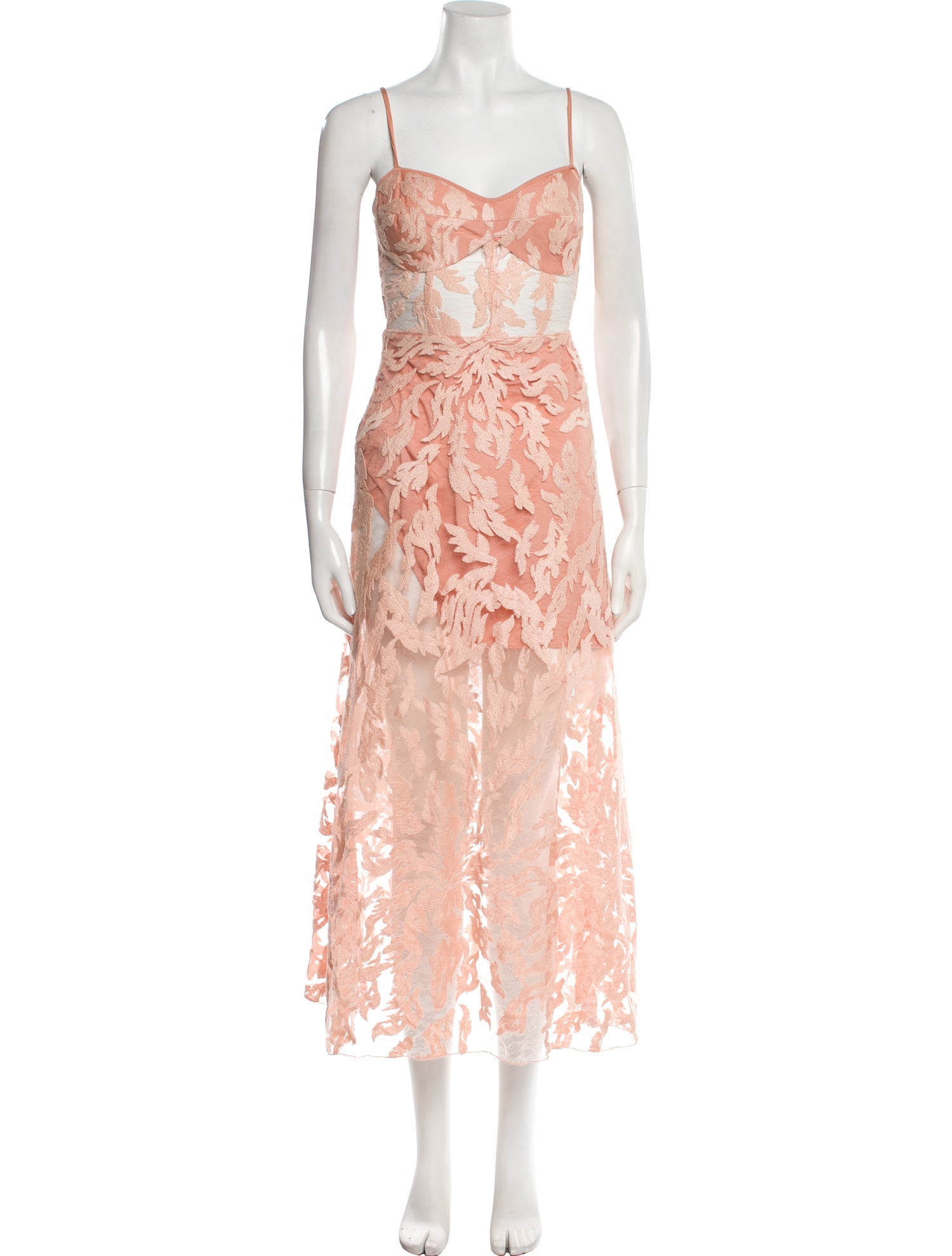 Allen Schwartz Lace Pattern Long Dress