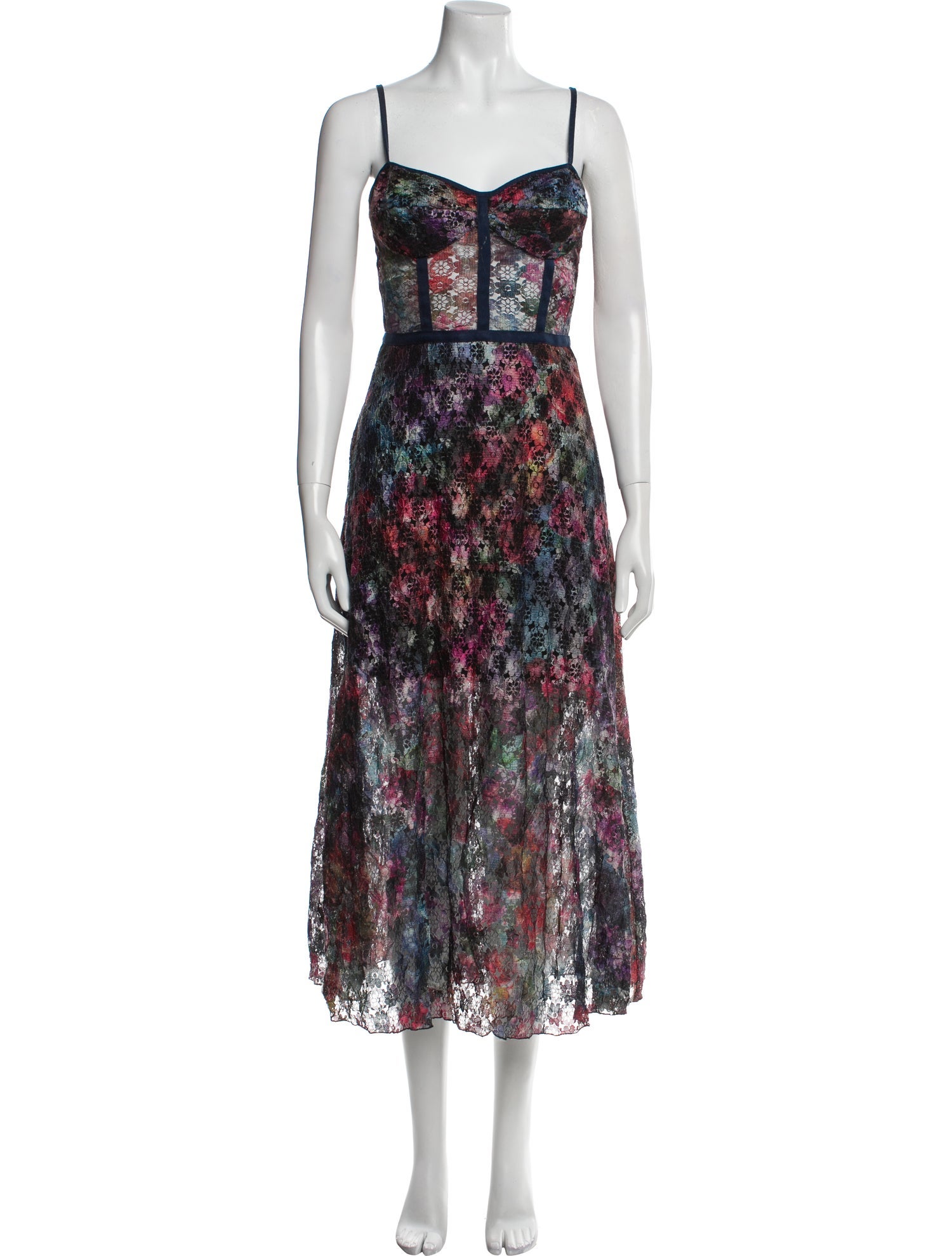 Allen Schwartz Floral Print Long Dress