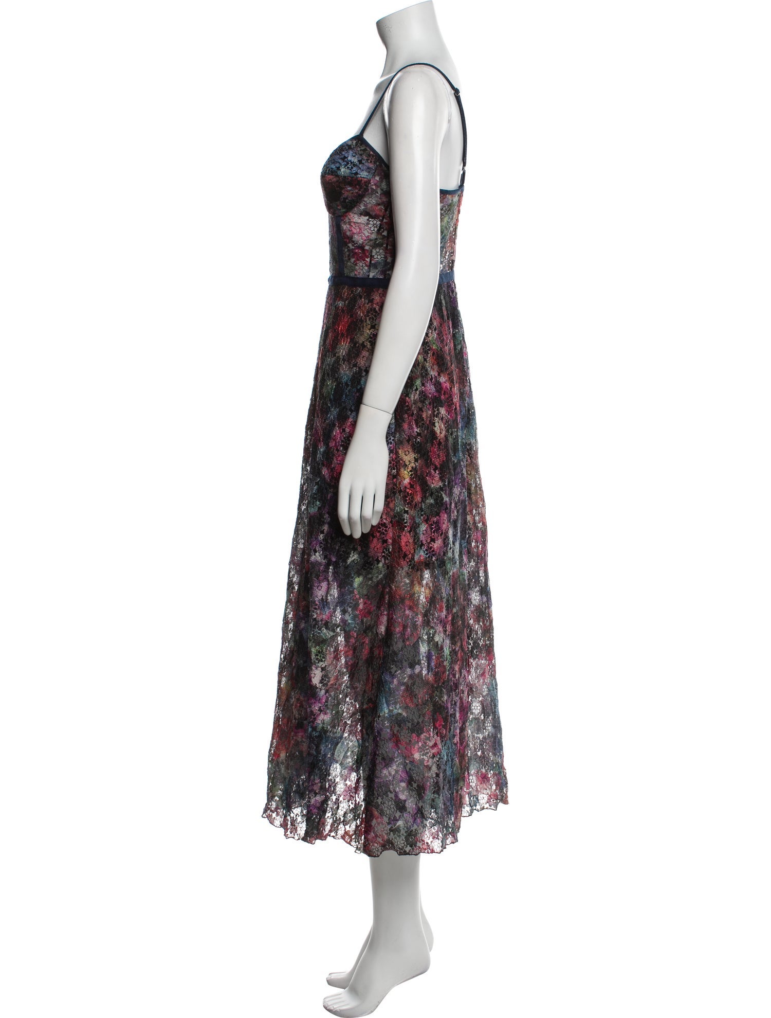 Allen Schwartz Floral Print Long Dress