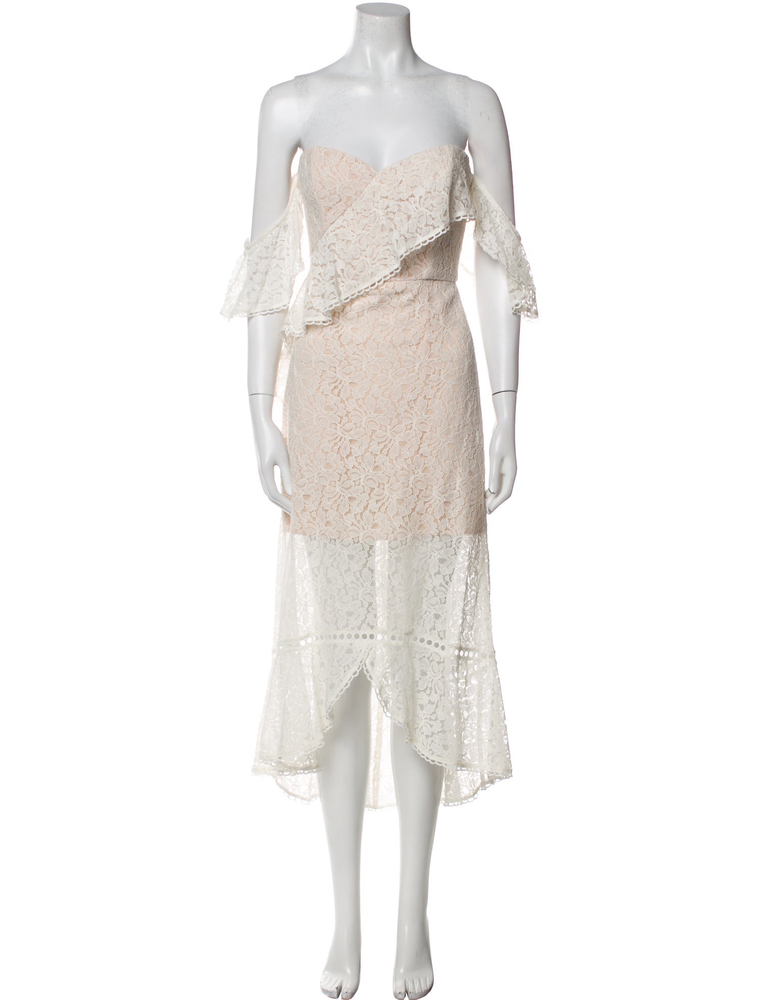 Allen Schwartz Strapless Midi Length Dress w/ Tags