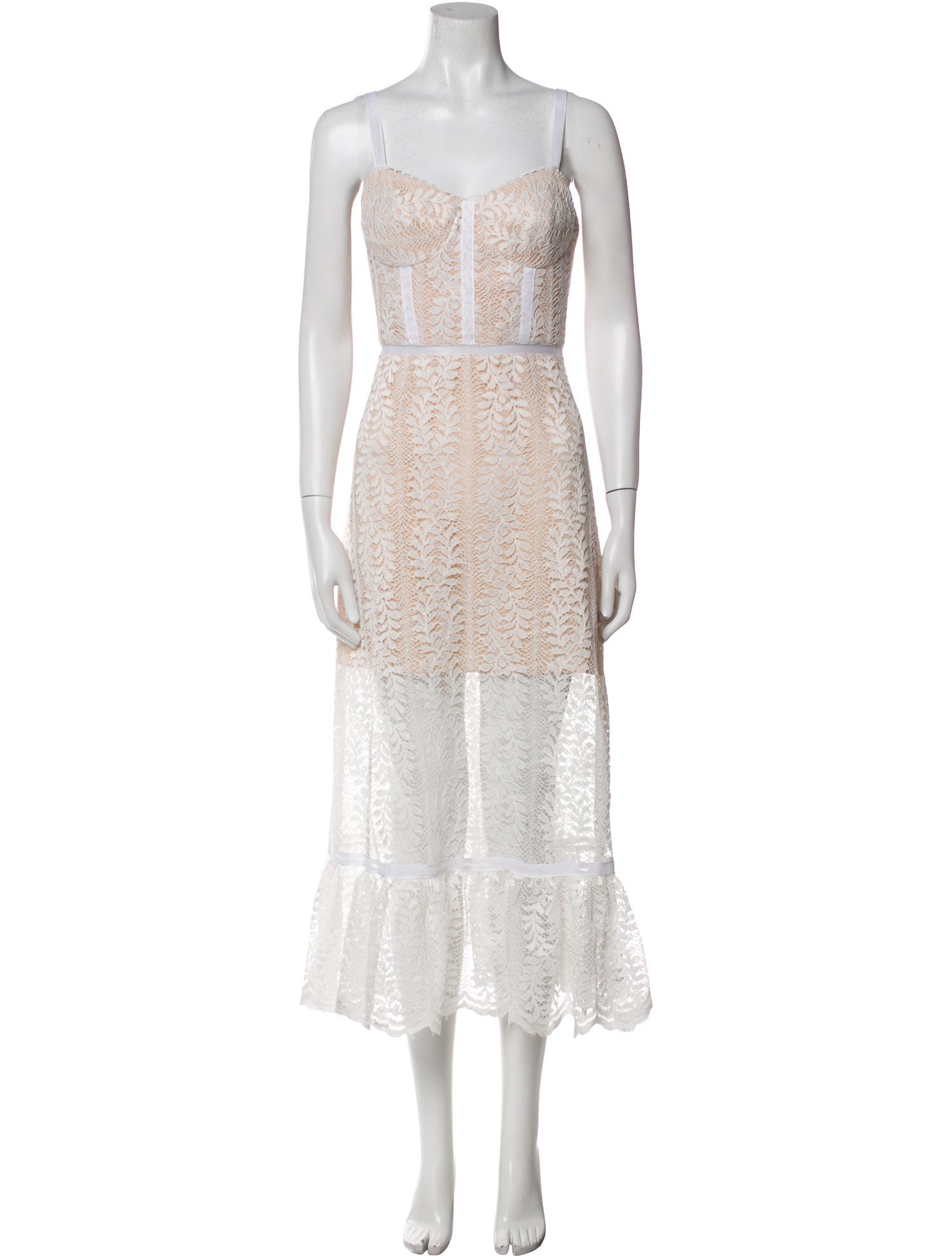 Allen Schwartz Lace Pattern Long Dress