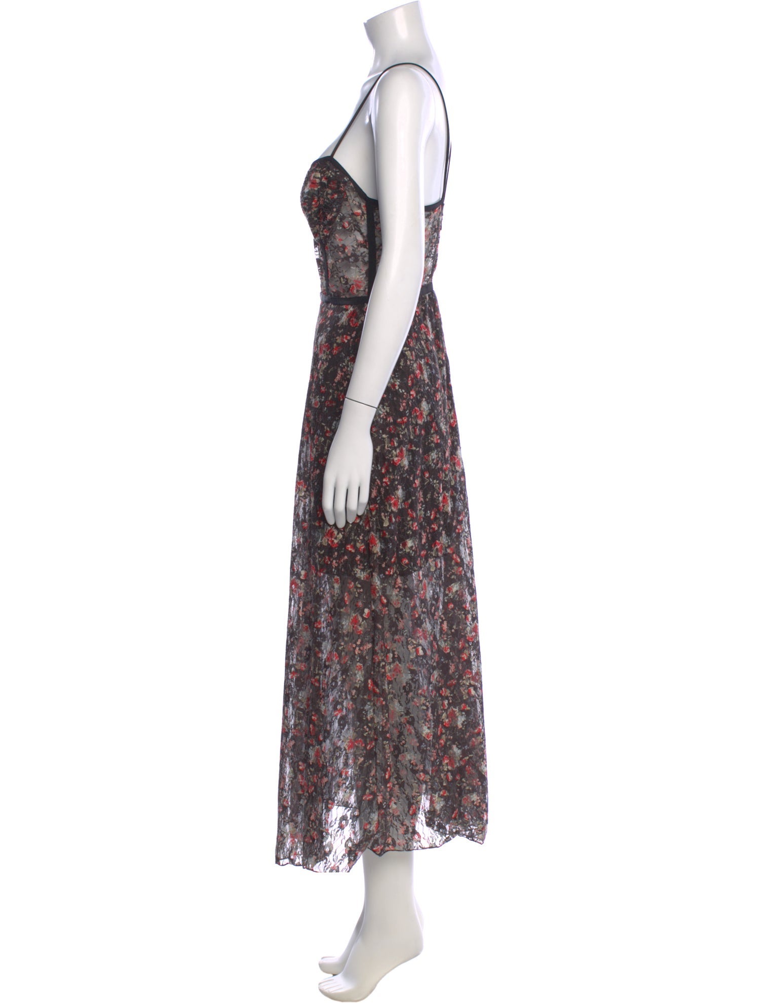 Allen Schwartz Floral Print Long Dress
