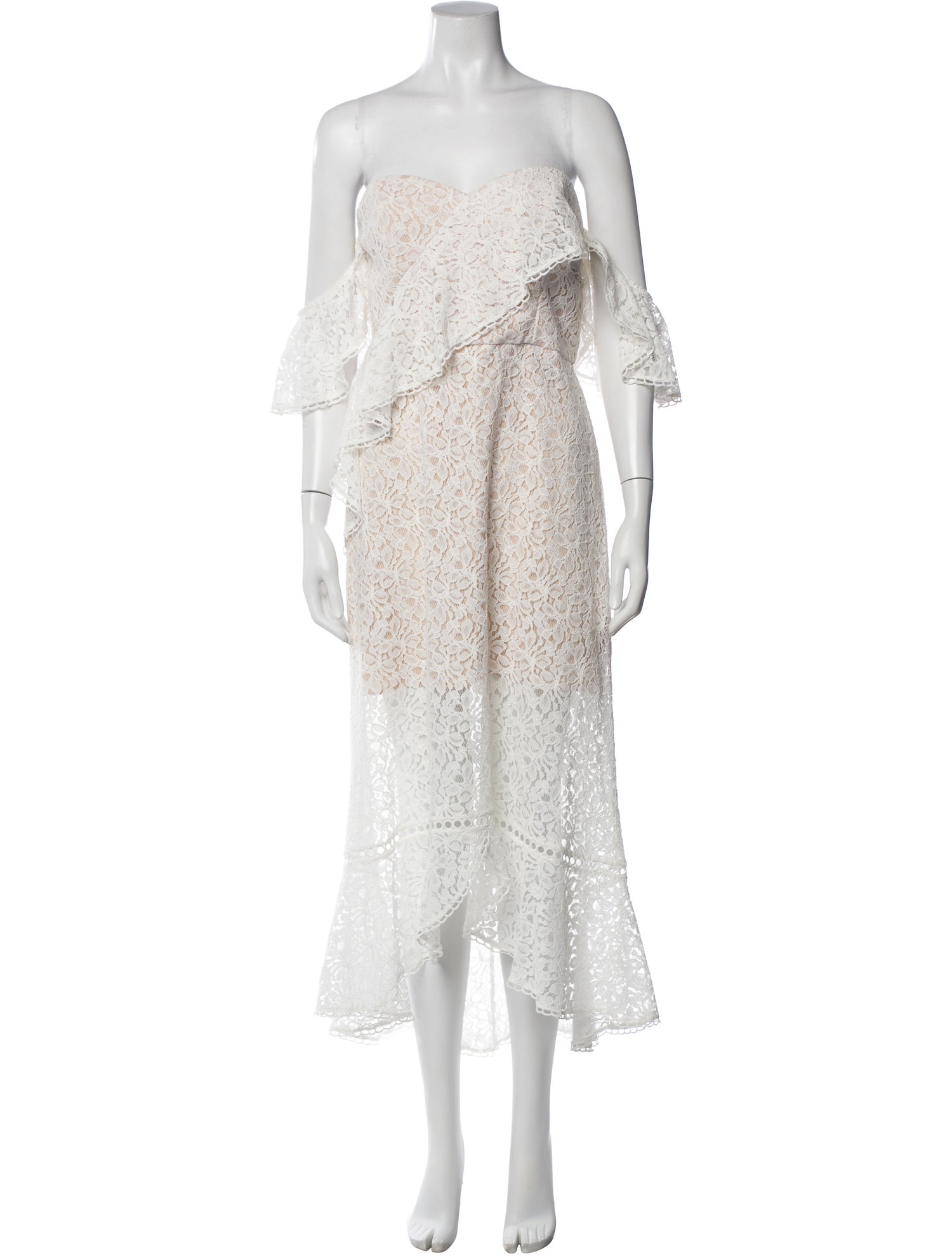 Allen Schwartz Lace Pattern Midi Length Dress