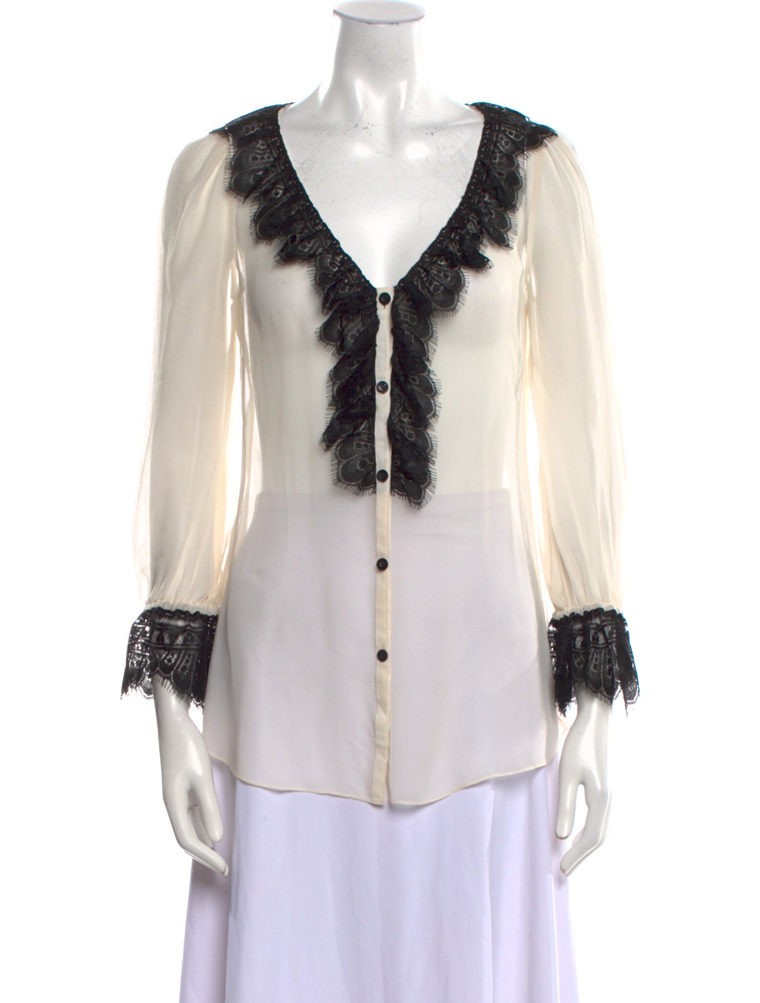 Alice by Temperley Tie-Dye Print V-Neck Blouse