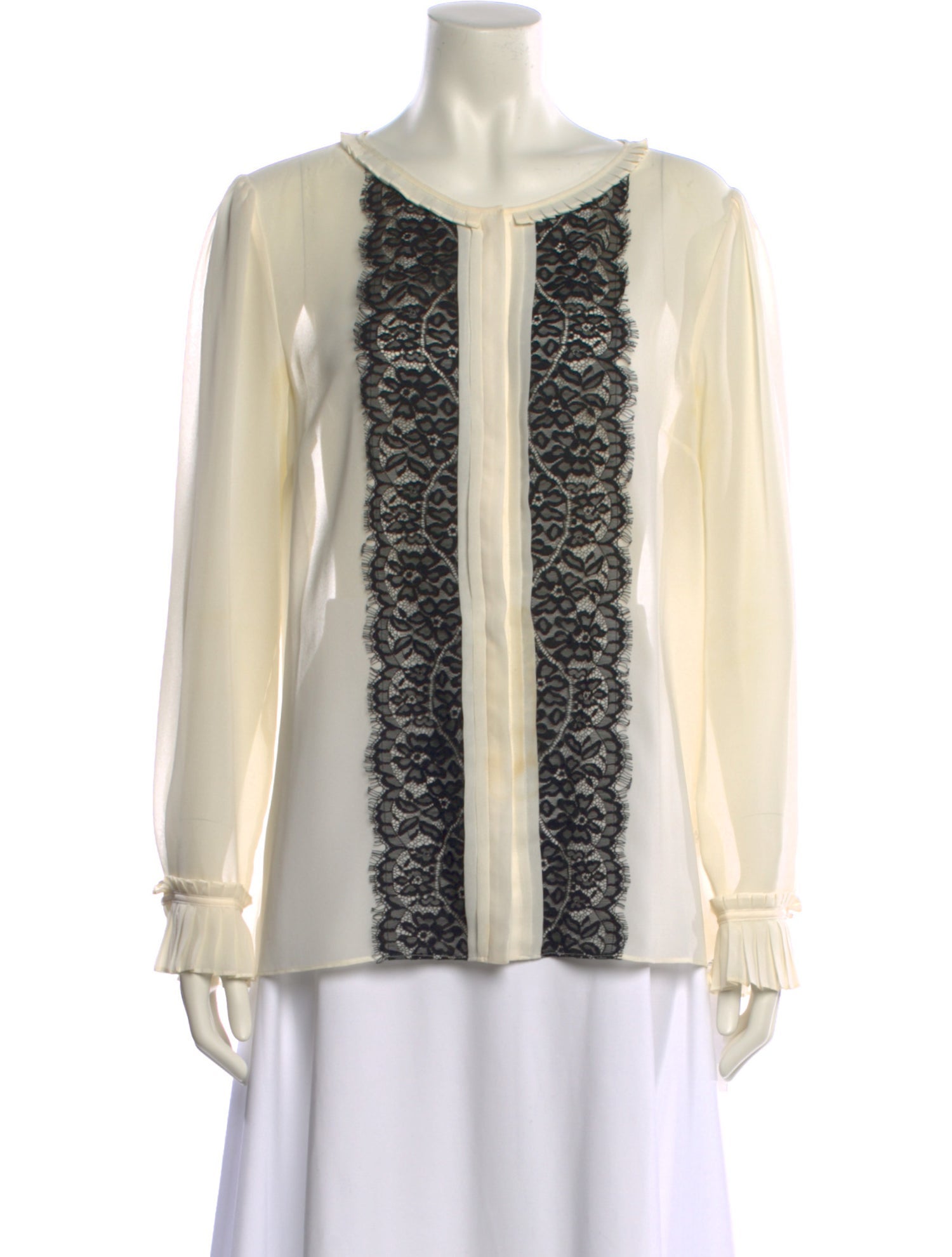 Alice by Temperley Lace Pattern Scoop Neck Top